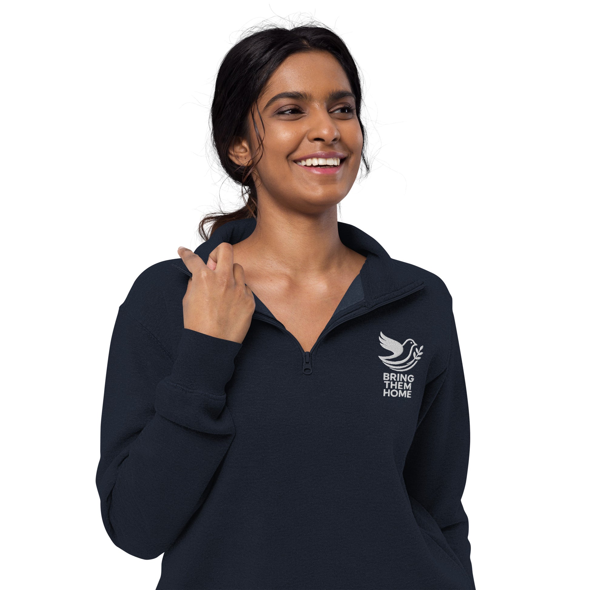 Dove Bring Them Home Unisex Fleece Pullover - American Zionist