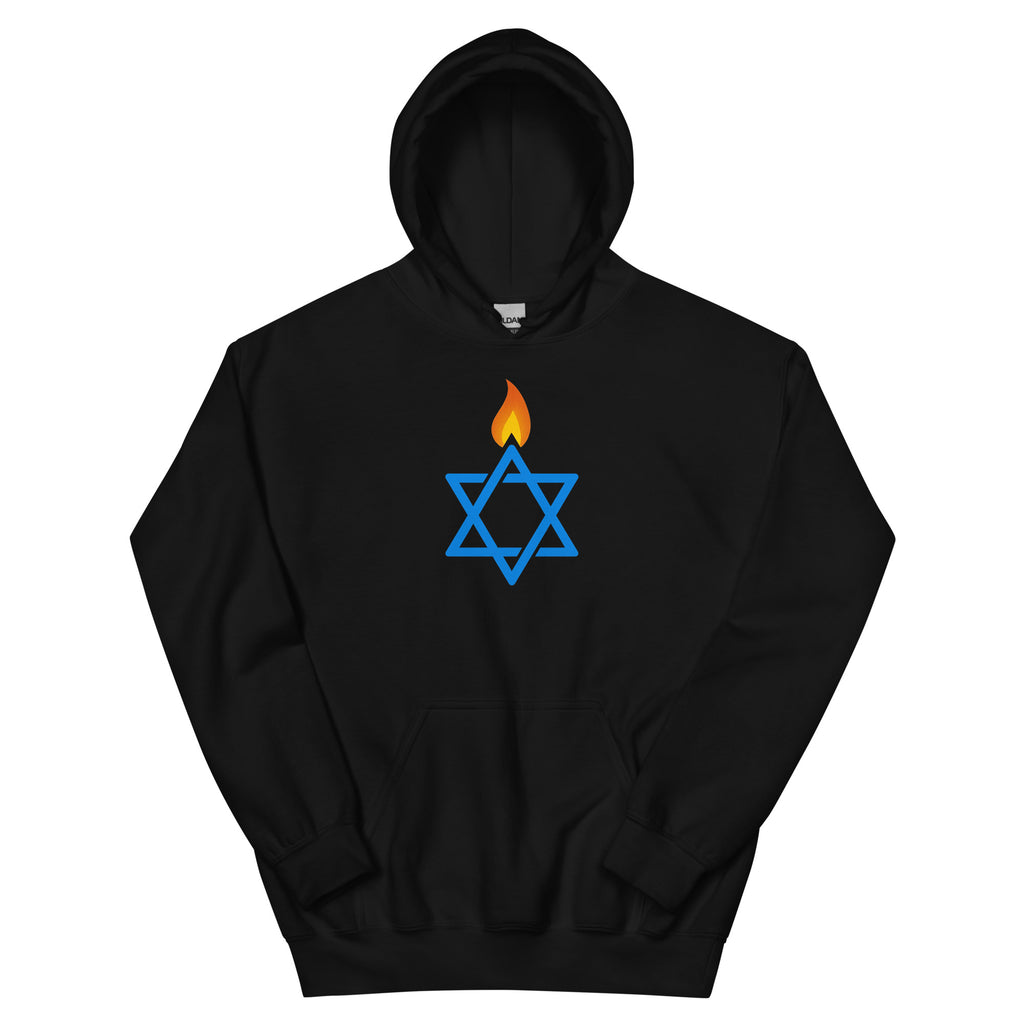 Fire Stars Of David Unisex Heavy Blend Hoodie - American Zionist