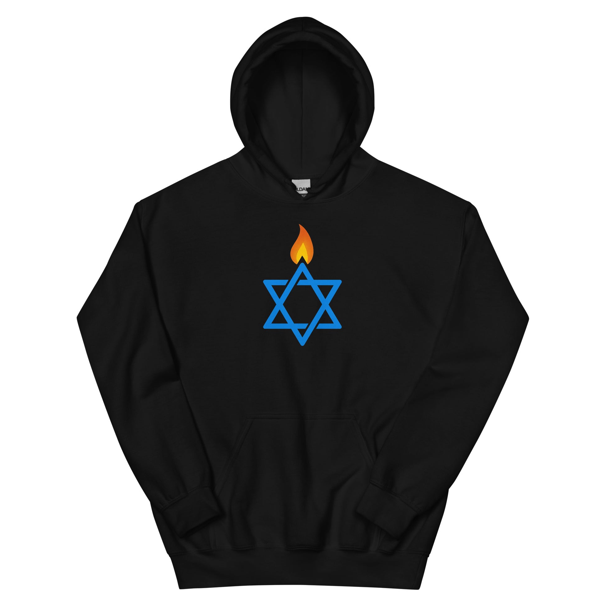 Fire Stars Of David Unisex Heavy Blend Hoodie - American Zionist