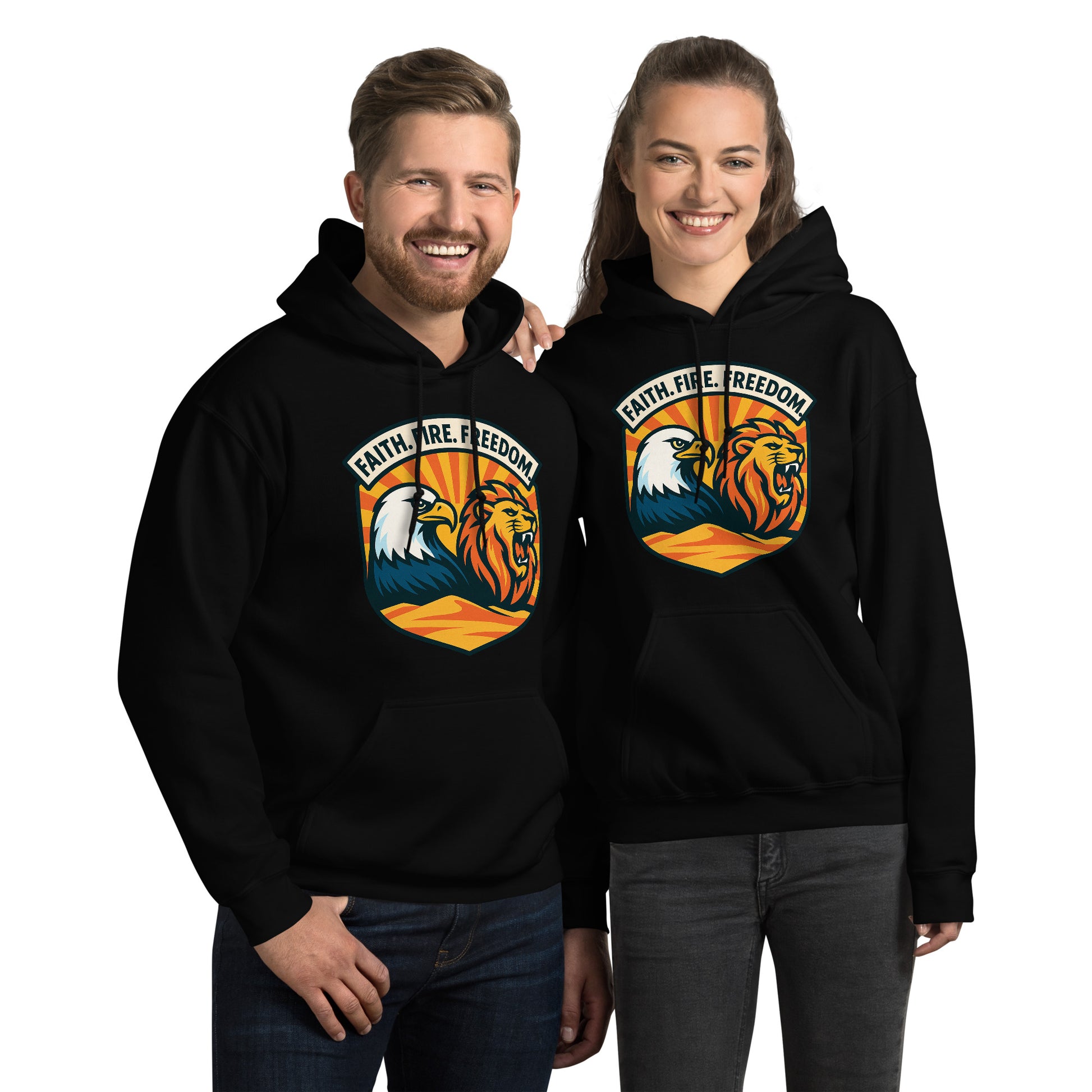 Lions Eagles Rise Unisex Heavy Blend Hoodie - American Zionist