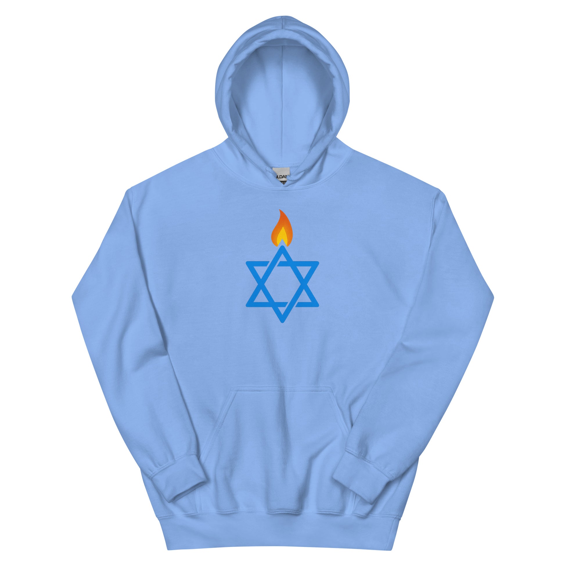 Fire Stars Of David Unisex Heavy Blend Hoodie - American Zionist