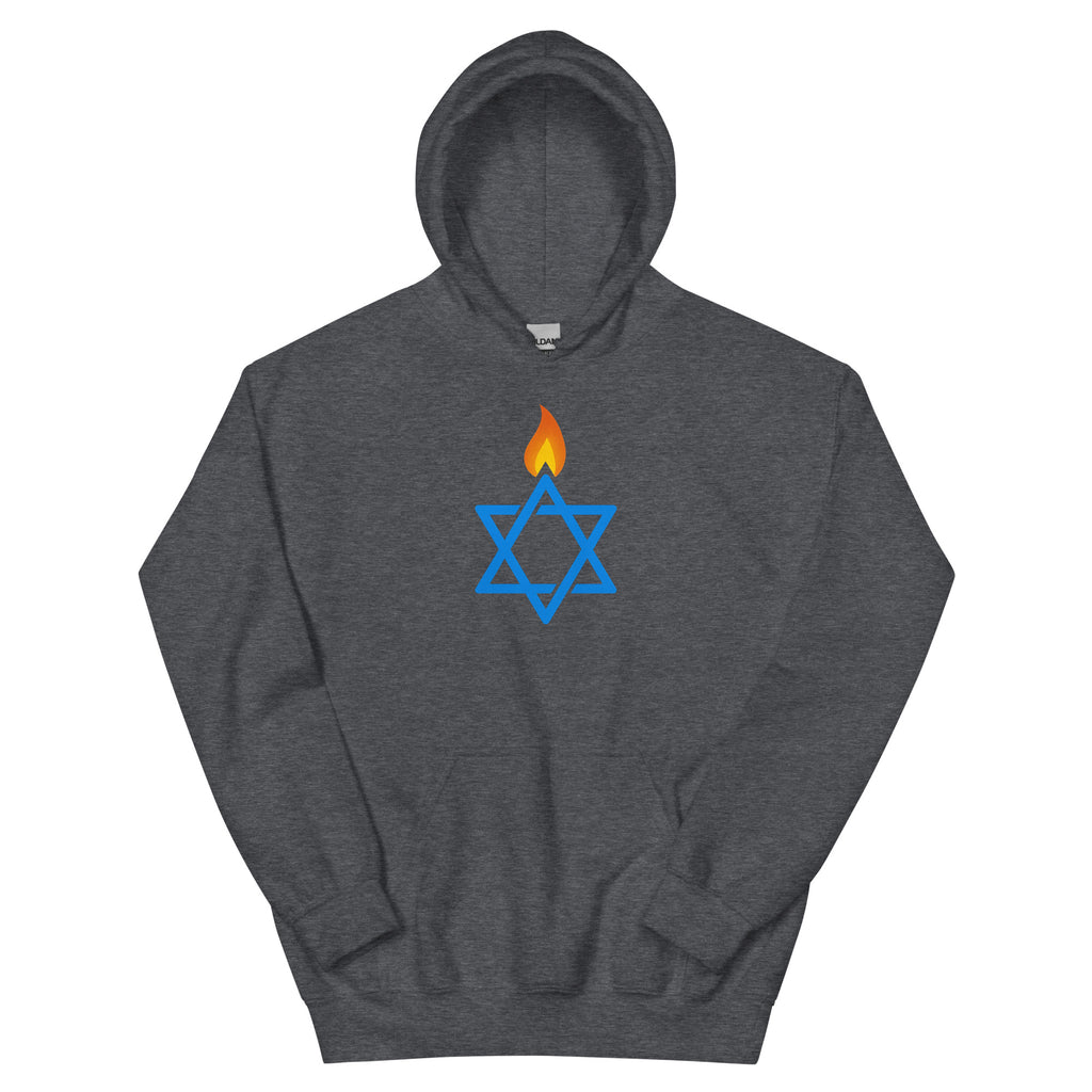 Fire Stars Of David Unisex Heavy Blend Hoodie - American Zionist