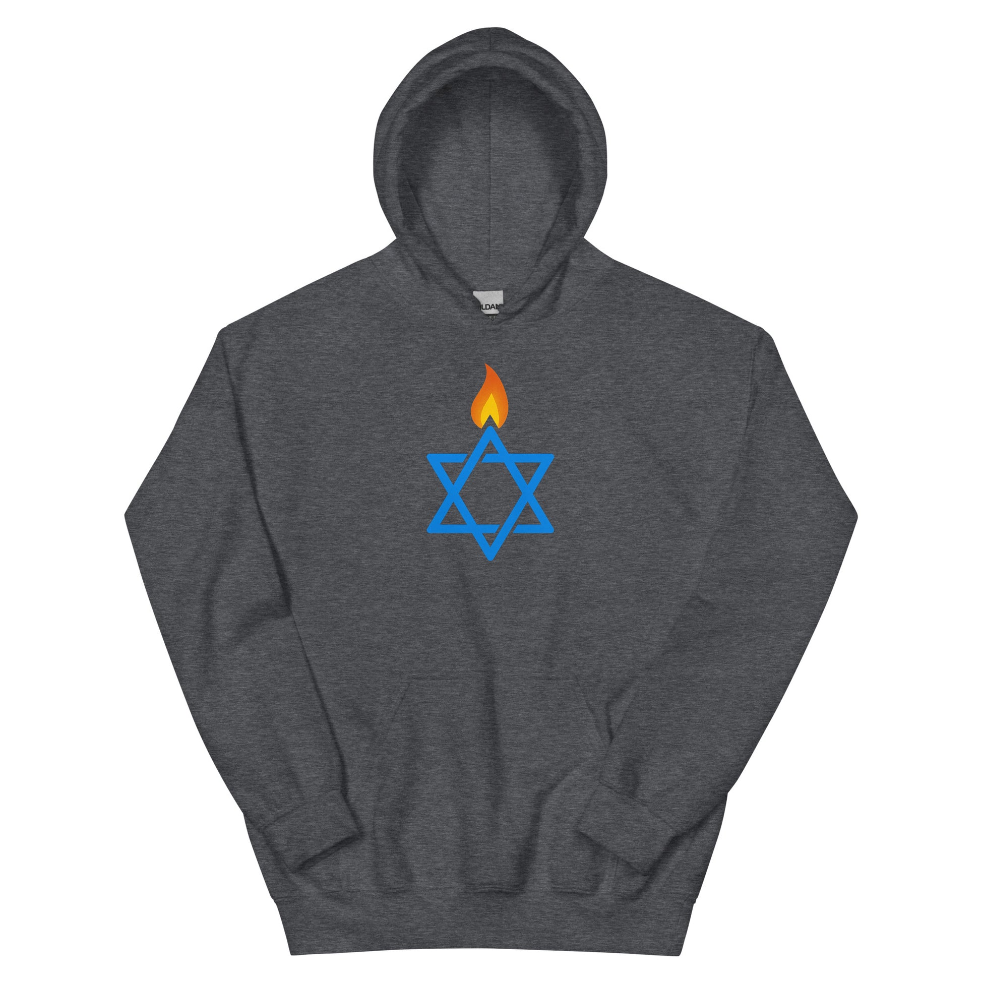 Fire Stars Of David Unisex Heavy Blend Hoodie - American Zionist