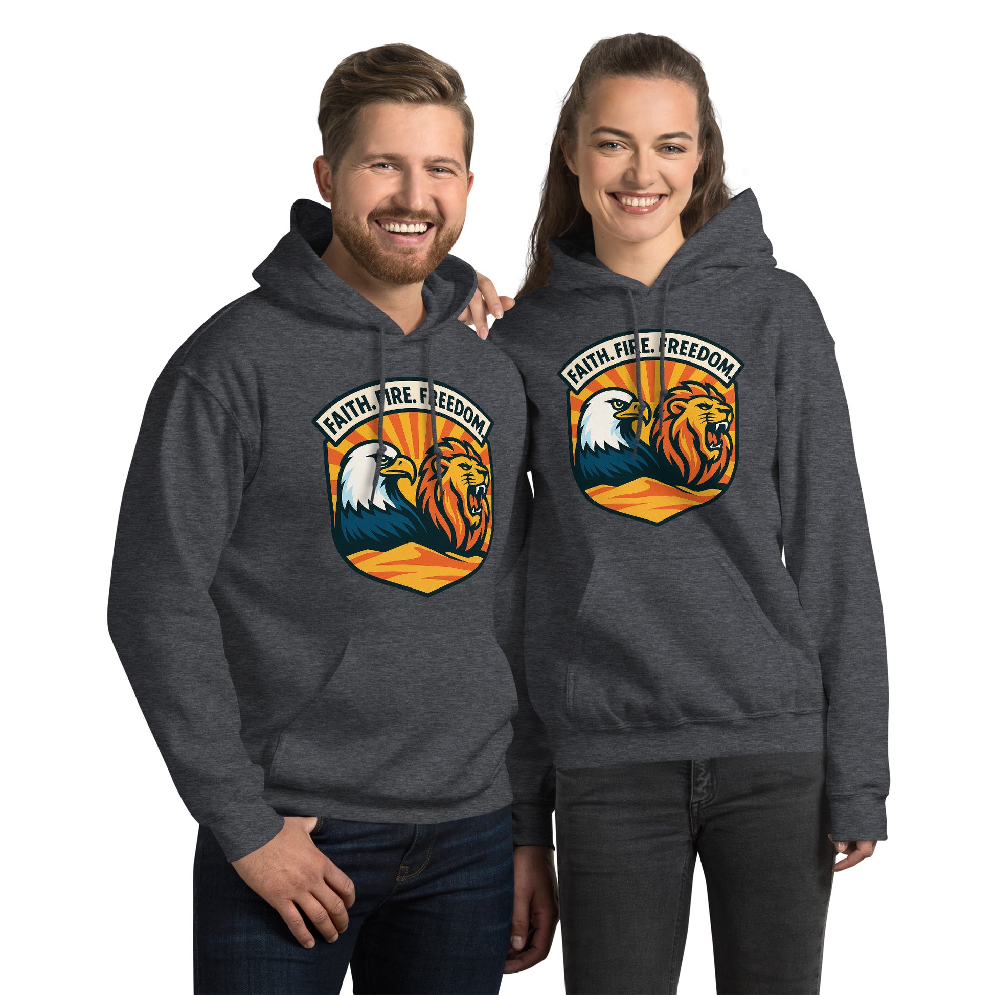 Lions Eagles Rise Unisex Heavy Blend Hoodie - American Zionist