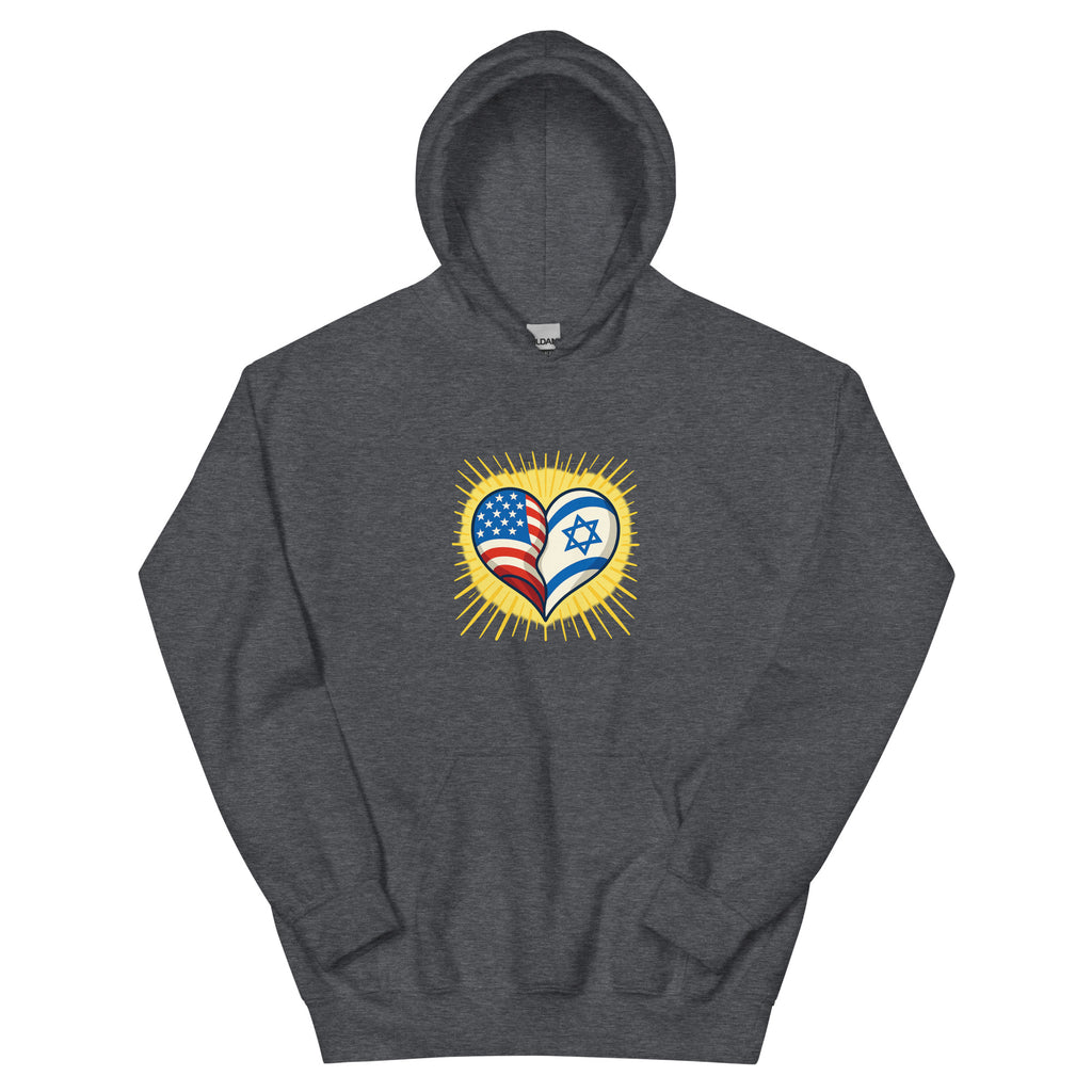 America & Israel Unisex Heavy Blend Hoodie - American Zionist
