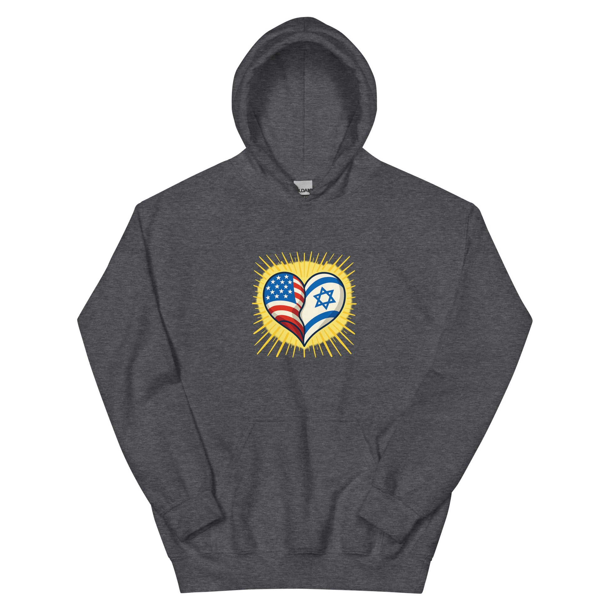 America & Israel Unisex Heavy Blend Hoodie - American Zionist