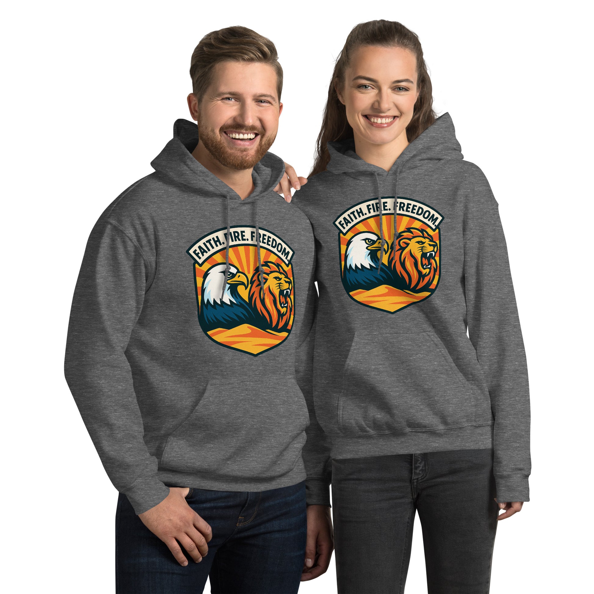 Lions Eagles Rise Unisex Heavy Blend Hoodie - American Zionist