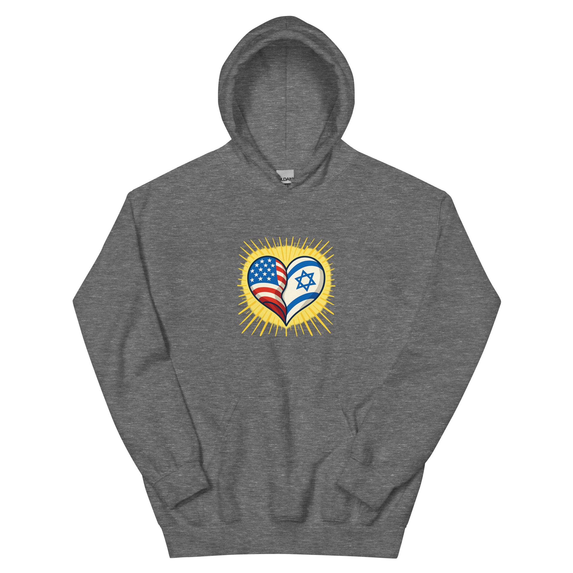 America & Israel Unisex Heavy Blend Hoodie - American Zionist