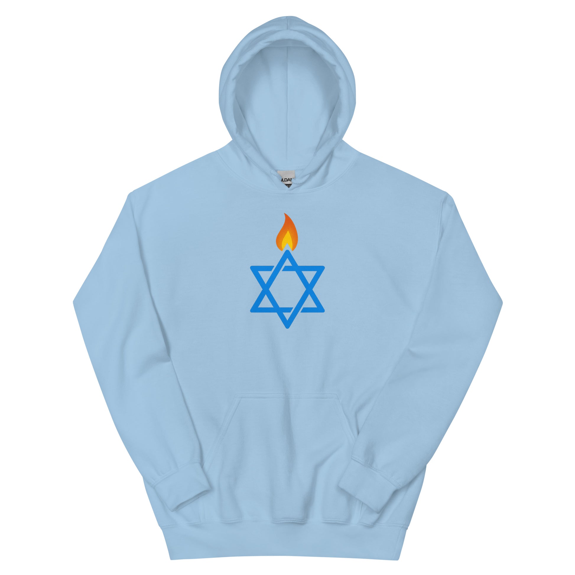 Fire Stars Of David Unisex Heavy Blend Hoodie - American Zionist