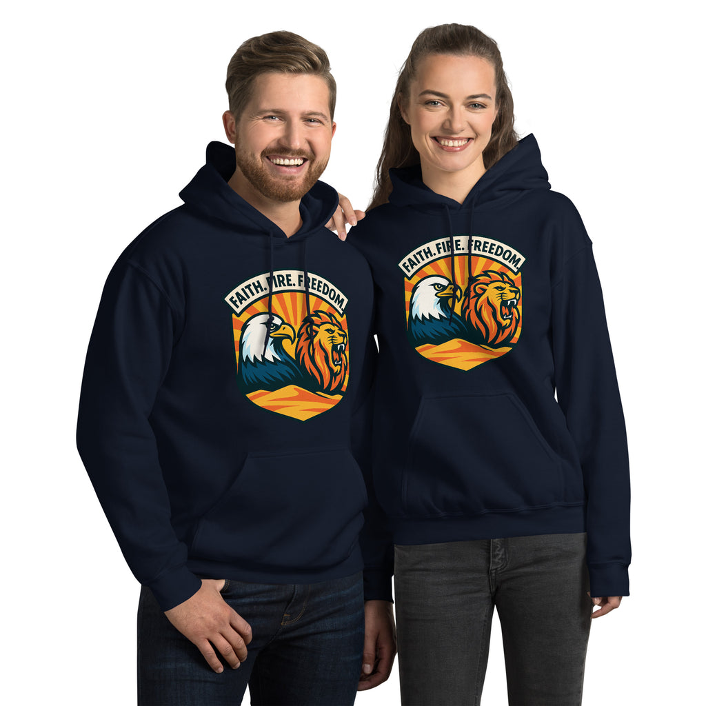 Lions Eagles Rise Unisex Heavy Blend Hoodie - American Zionist