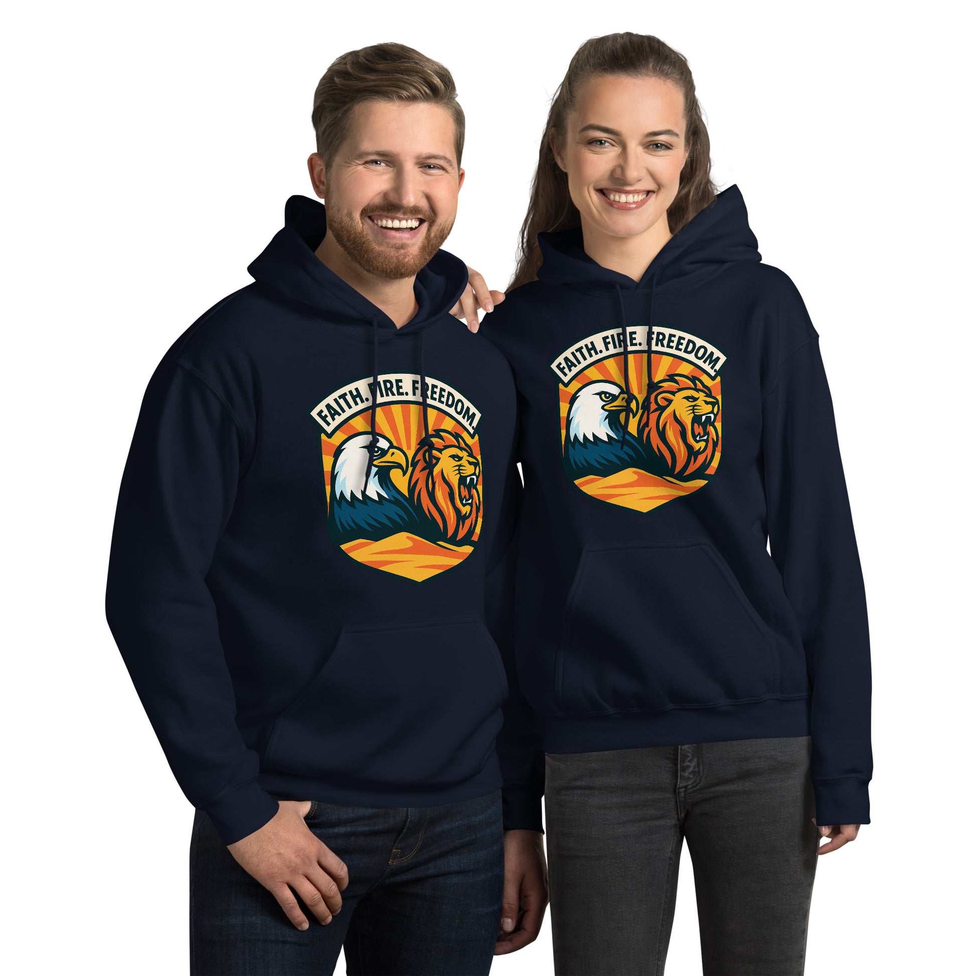 Lions Eagles Rise Unisex Heavy Blend Hoodie - American Zionist