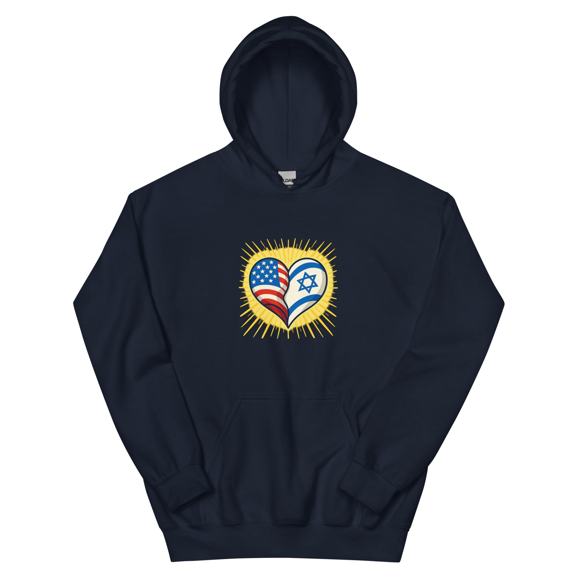 America & Israel Unisex Heavy Blend Hoodie - American Zionist