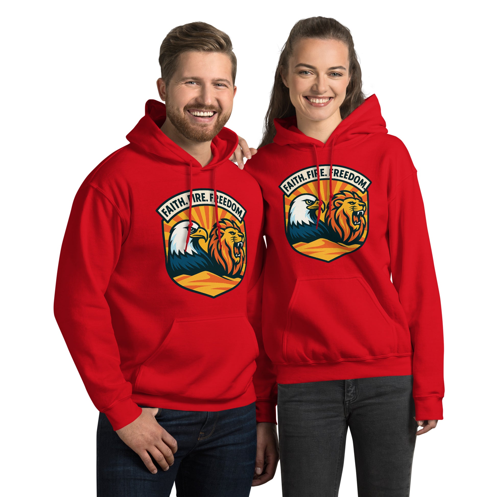 Lions Eagles Rise Unisex Heavy Blend Hoodie - American Zionist