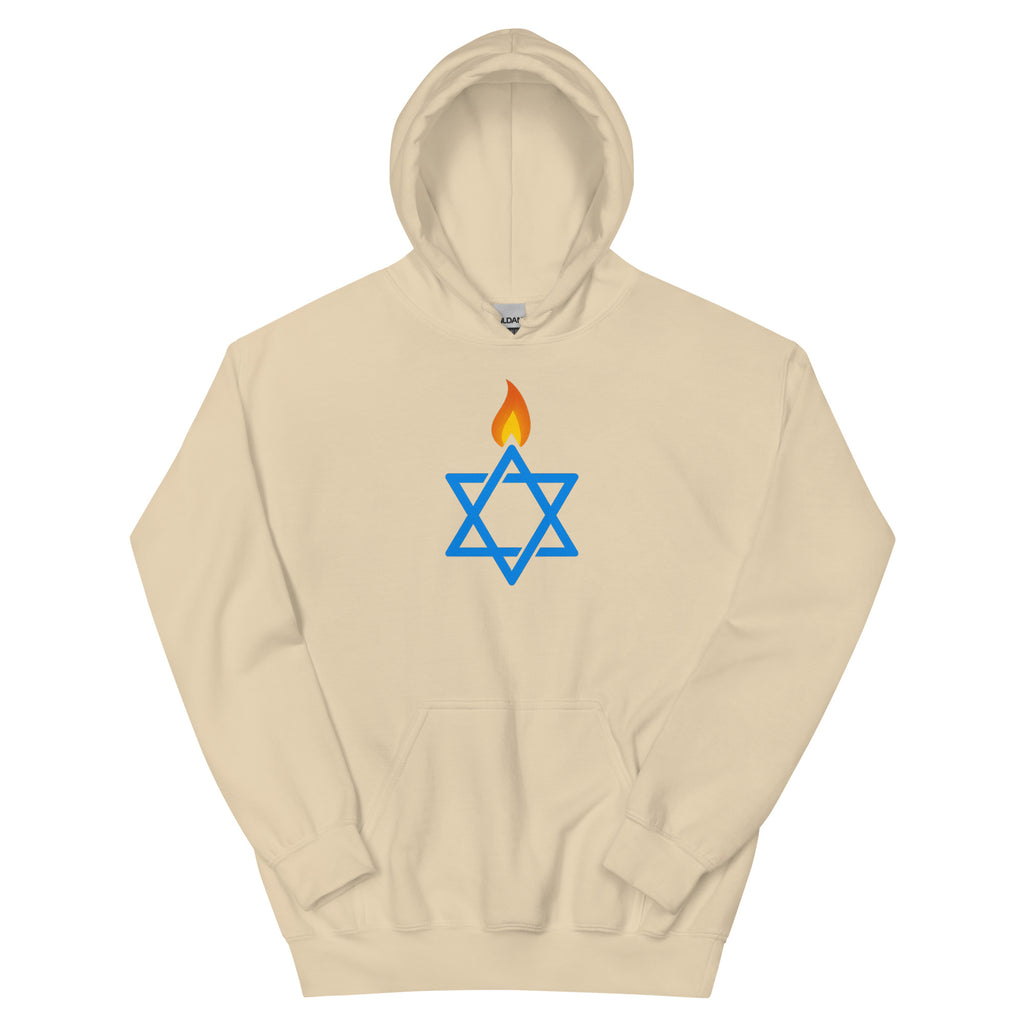 Fire Stars Of David Unisex Heavy Blend Hoodie - American Zionist