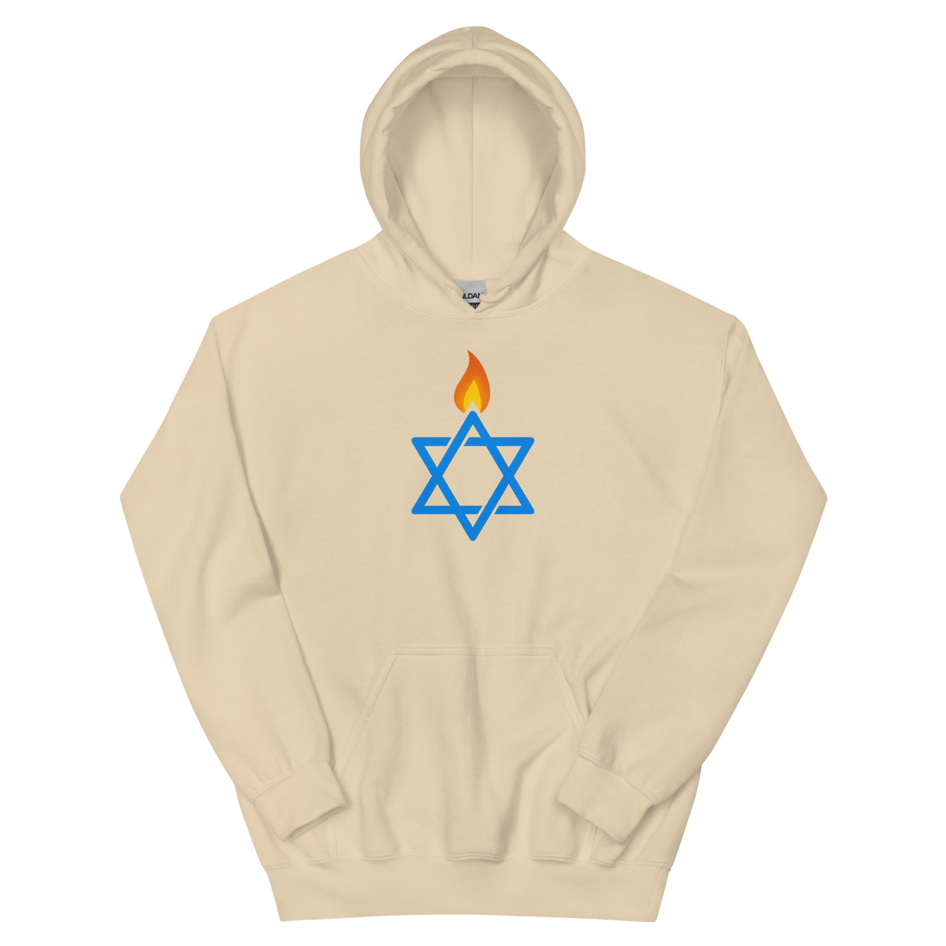 Fire Stars Of David Unisex Heavy Blend Hoodie - American Zionist