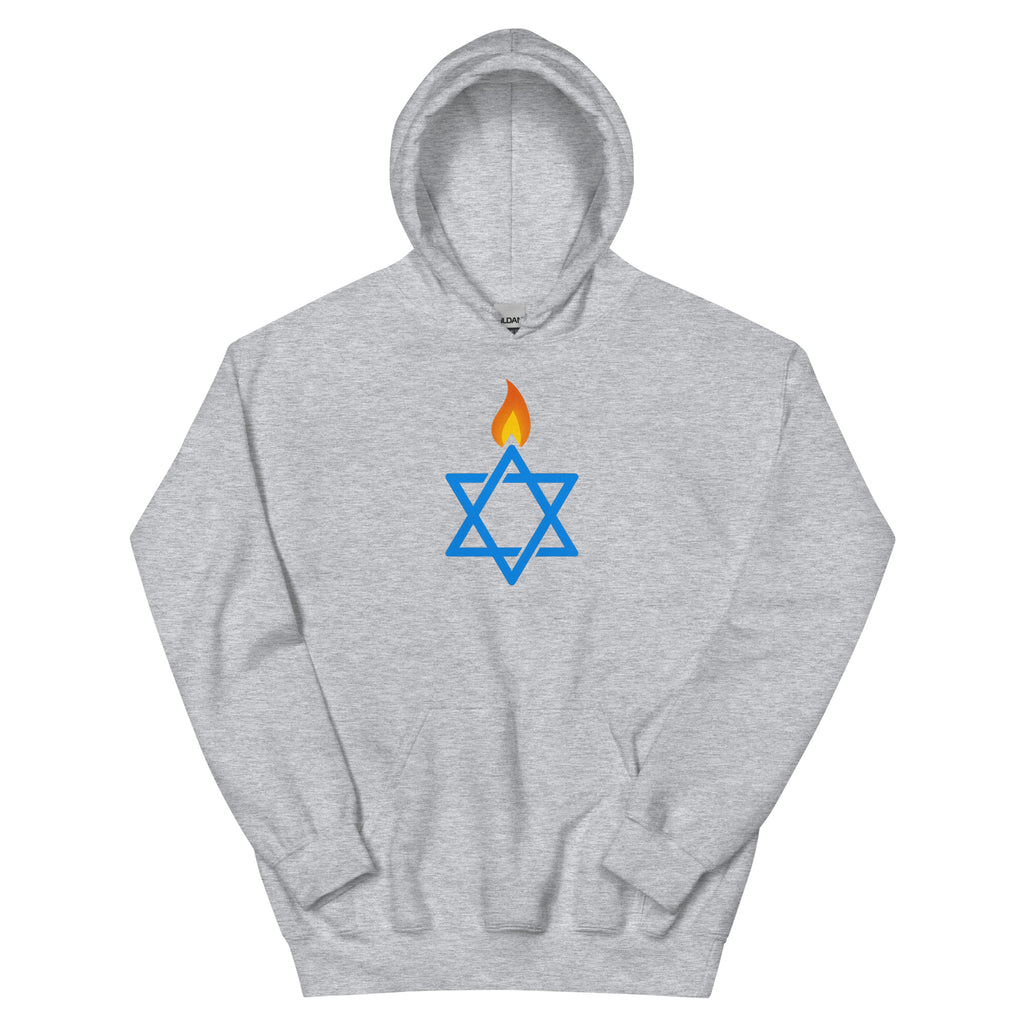 Fire Stars Of David Unisex Heavy Blend Hoodie - American Zionist