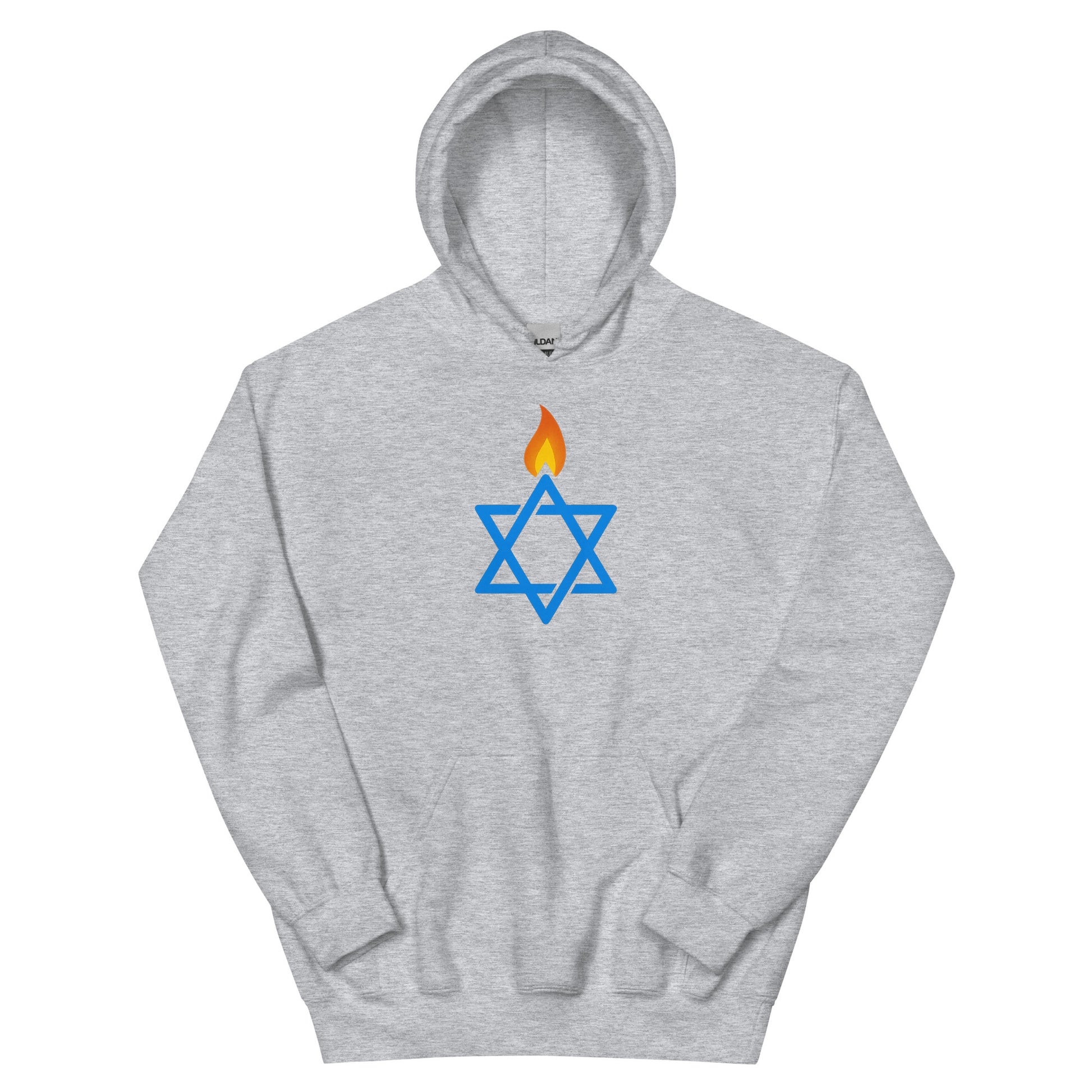 Fire Stars Of David Unisex Heavy Blend Hoodie - American Zionist
