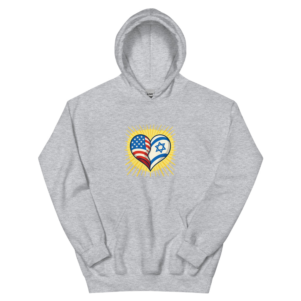 America & Israel Unisex Heavy Blend Hoodie - American Zionist