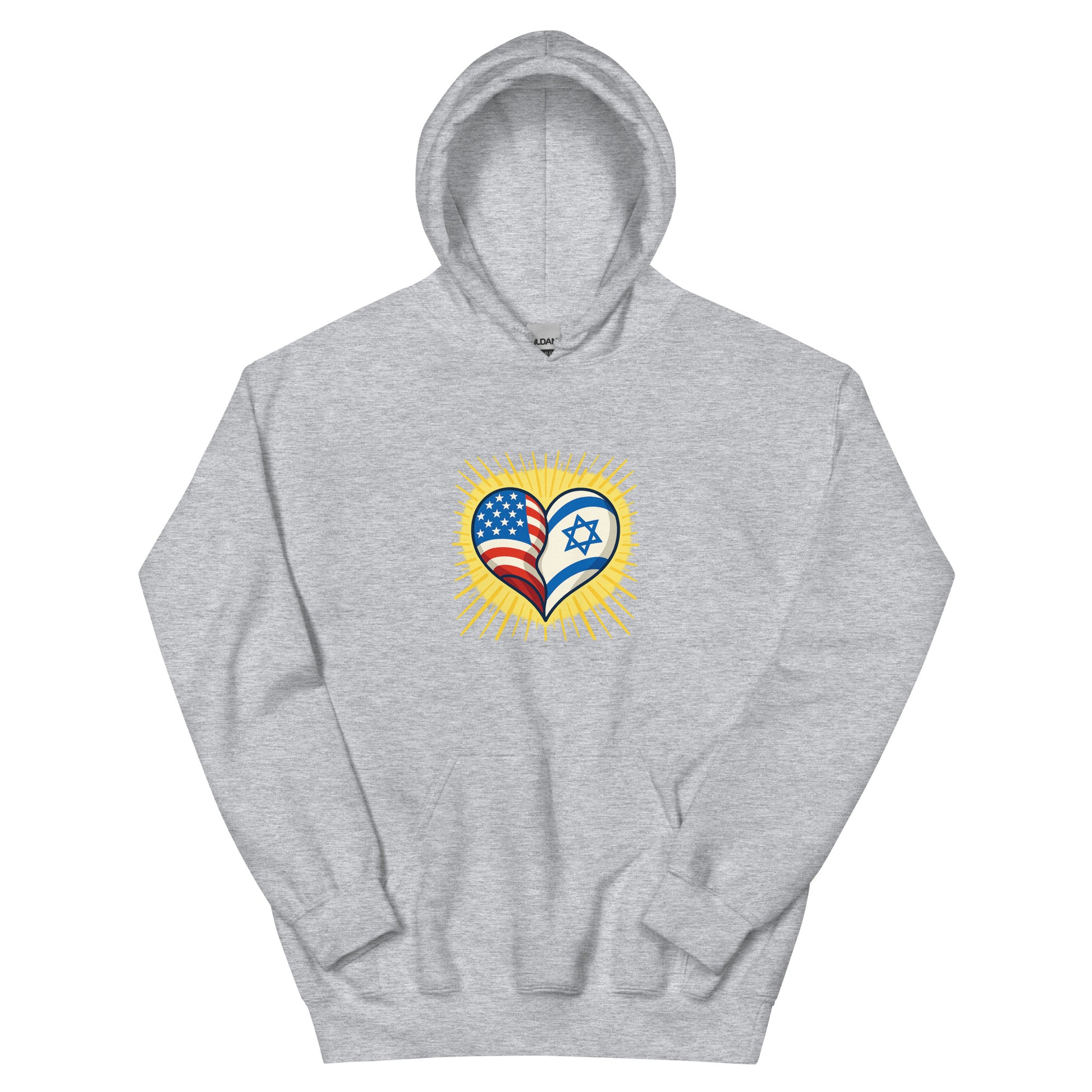 America & Israel Unisex Heavy Blend Hoodie - American Zionist