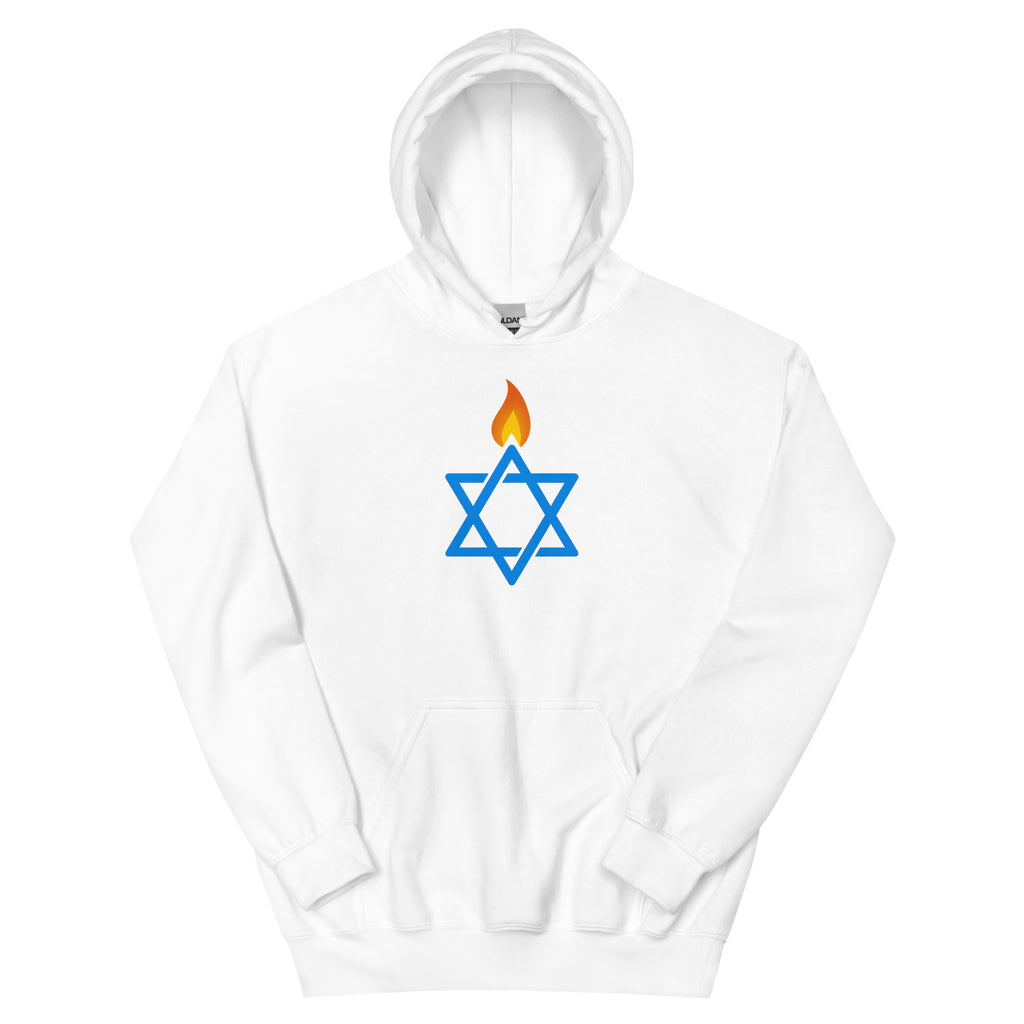 Fire Stars Of David Unisex Heavy Blend Hoodie - American Zionist