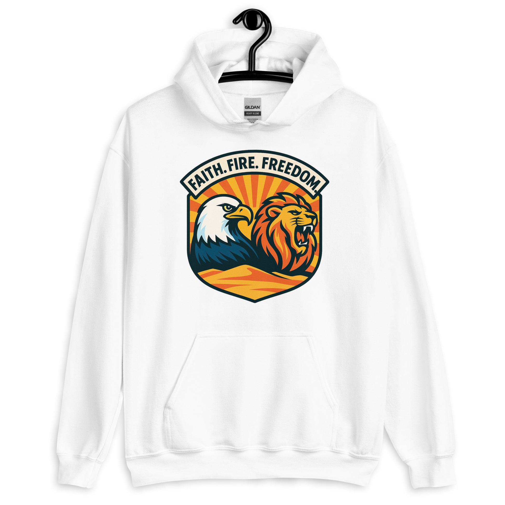 Lions Eagles Rise Unisex Heavy Blend Hoodie - American Zionist