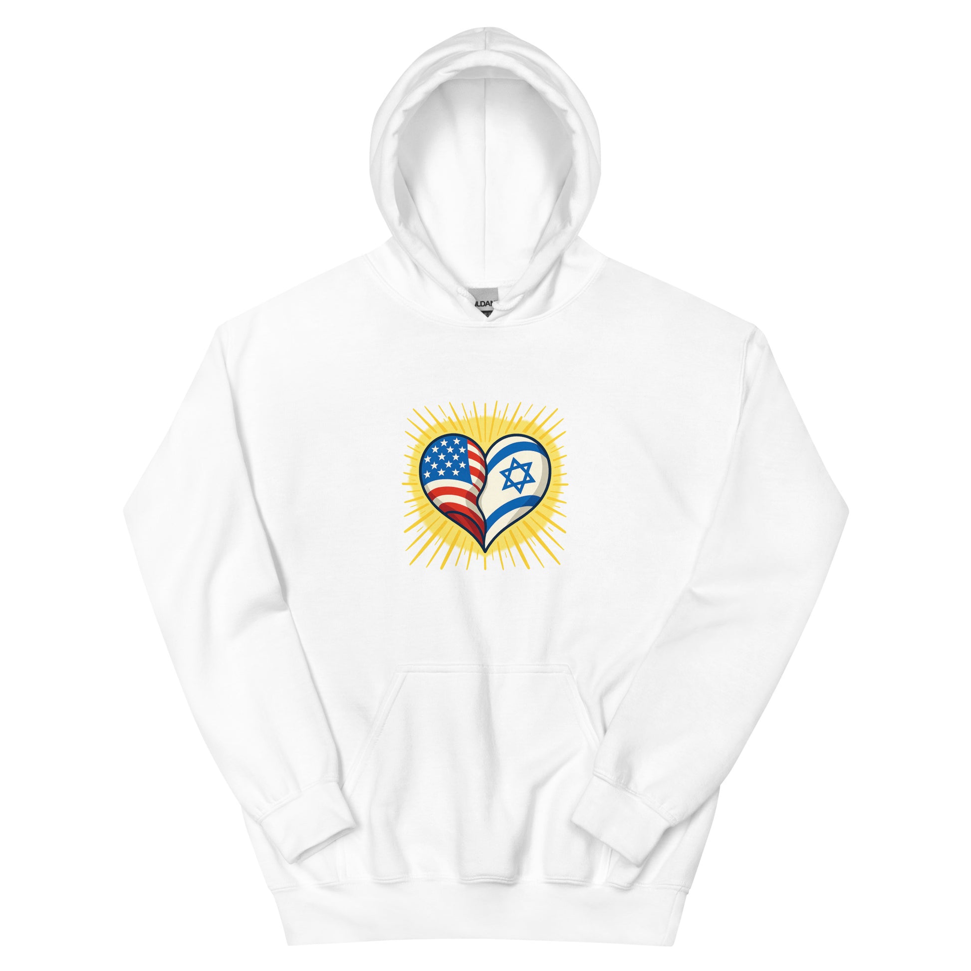 America & Israel Unisex Heavy Blend Hoodie - American Zionist