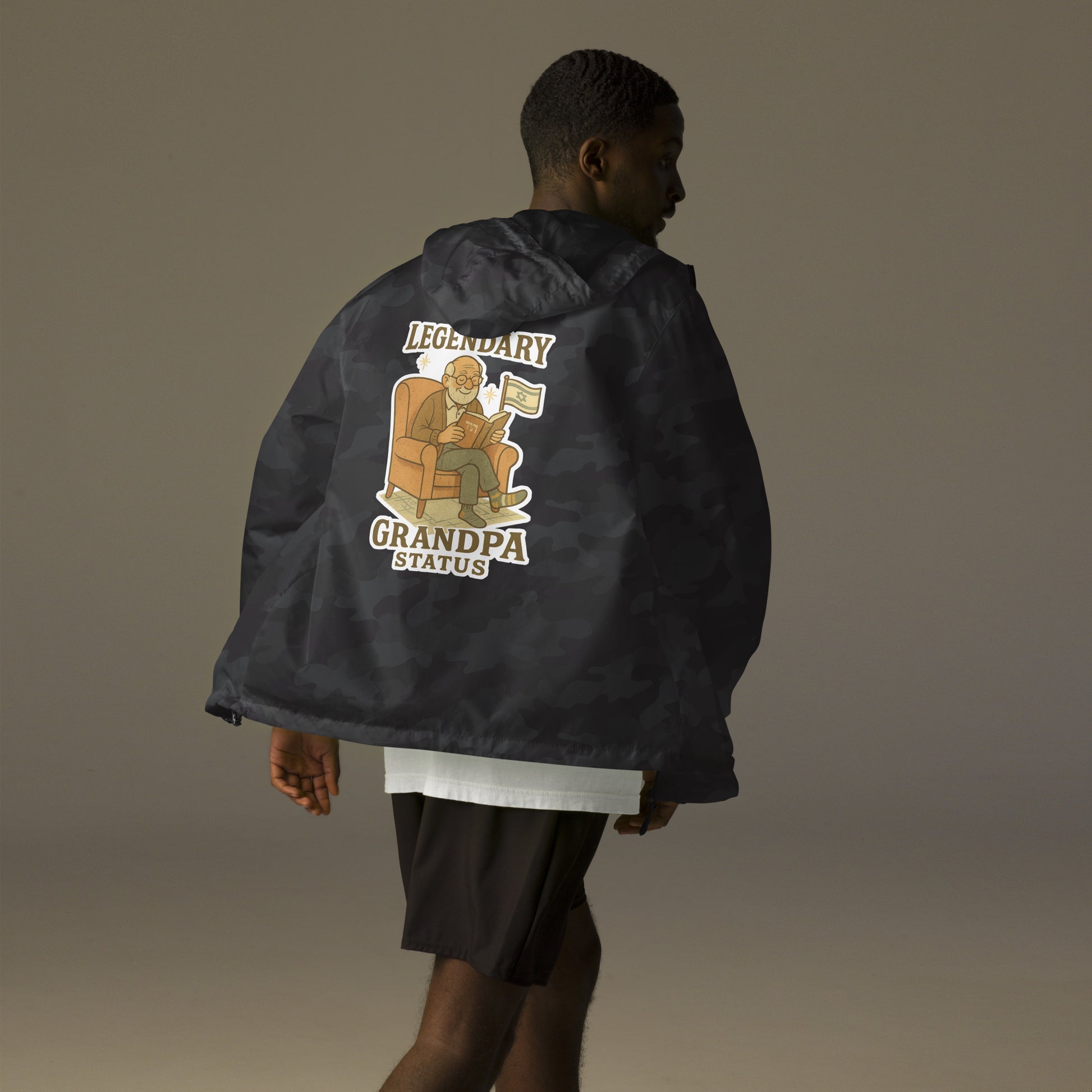 Legendary Grandpa Unisex Lightweight Zip Up Windbreaker - American Zionist