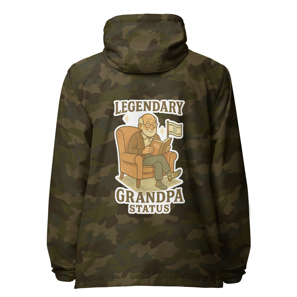 Legendary Grandpa Unisex Lightweight Zip Up Windbreaker - American Zionist