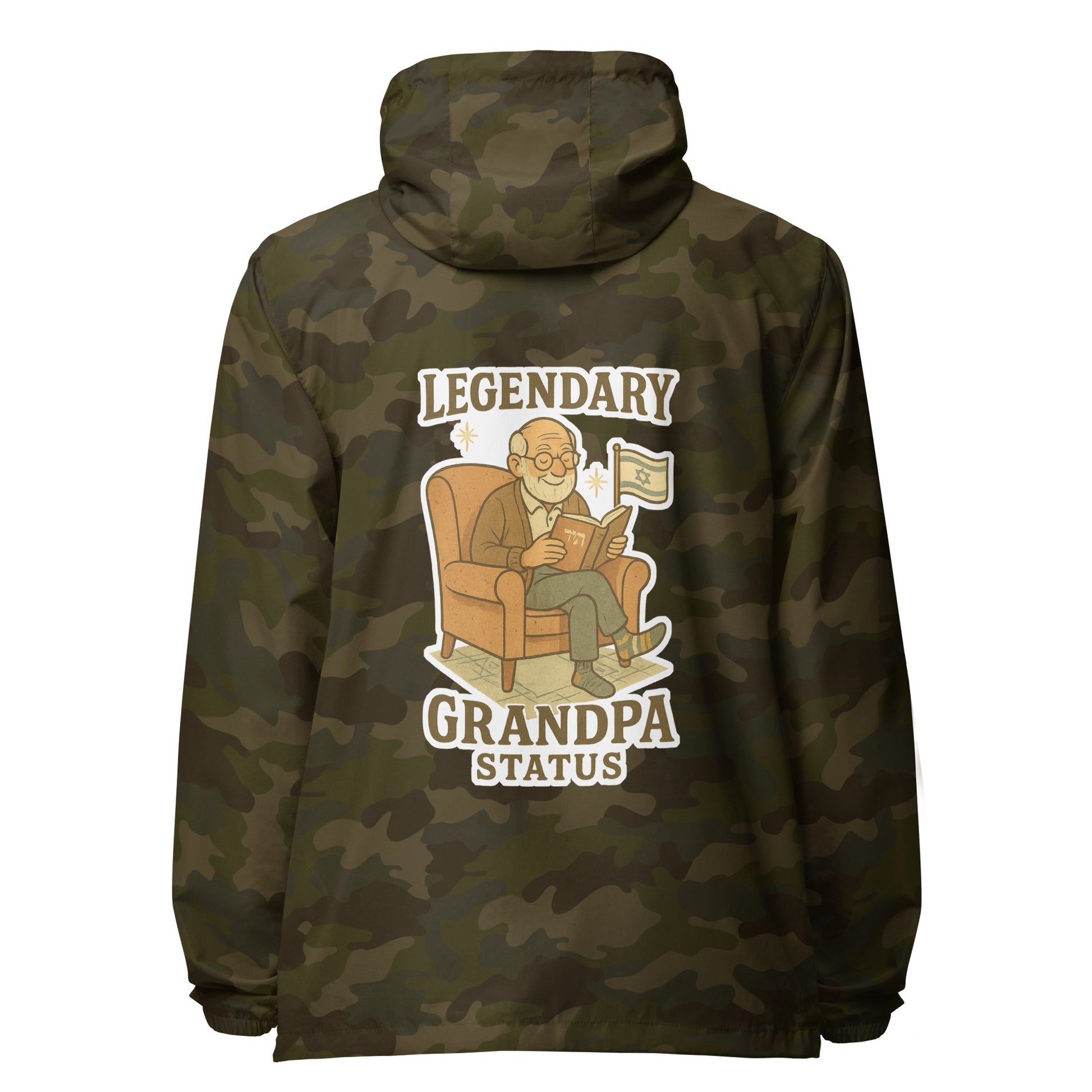 Legendary Grandpa Unisex Lightweight Zip Up Windbreaker - American Zionist