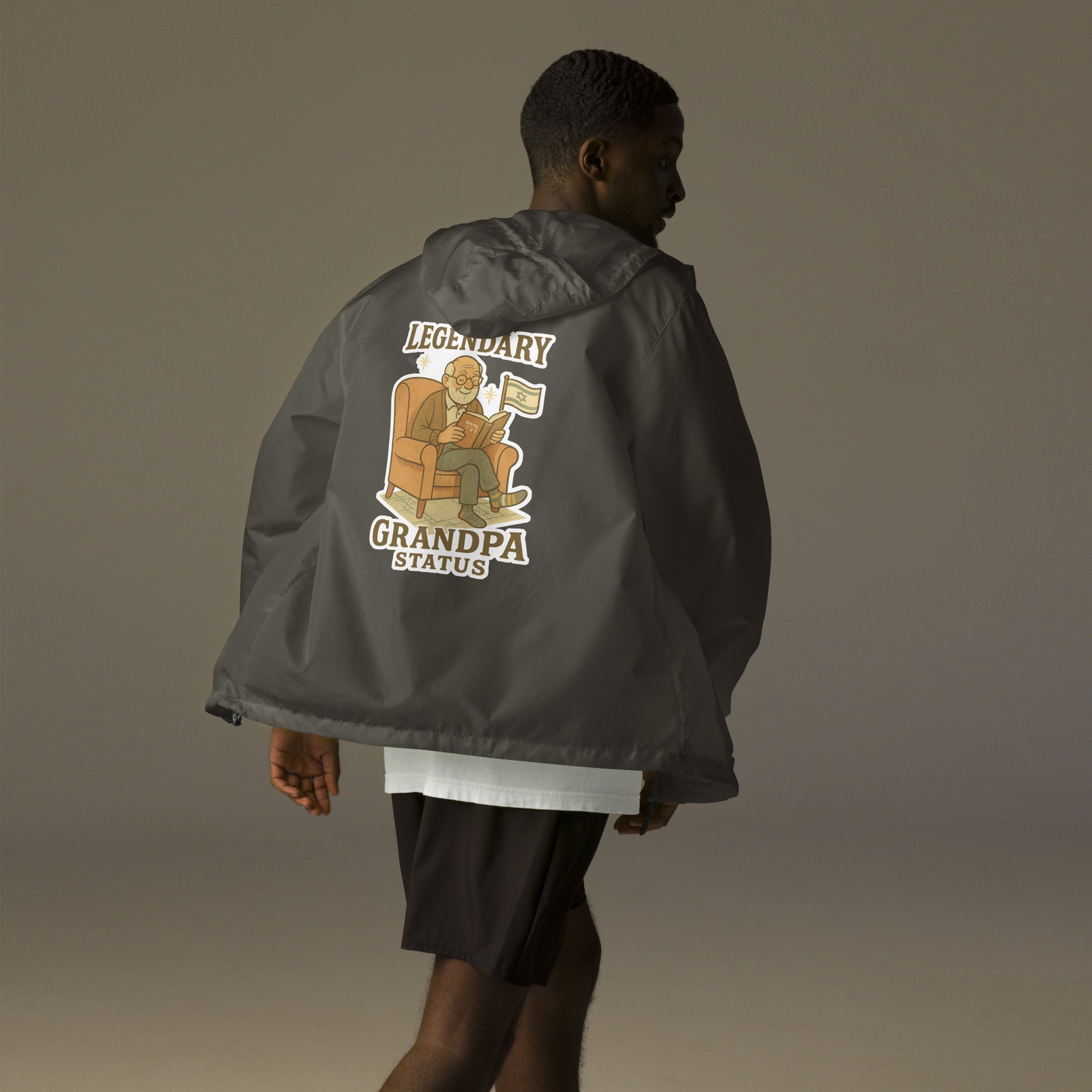Legendary Grandpa Unisex Lightweight Zip Up Windbreaker - American Zionist