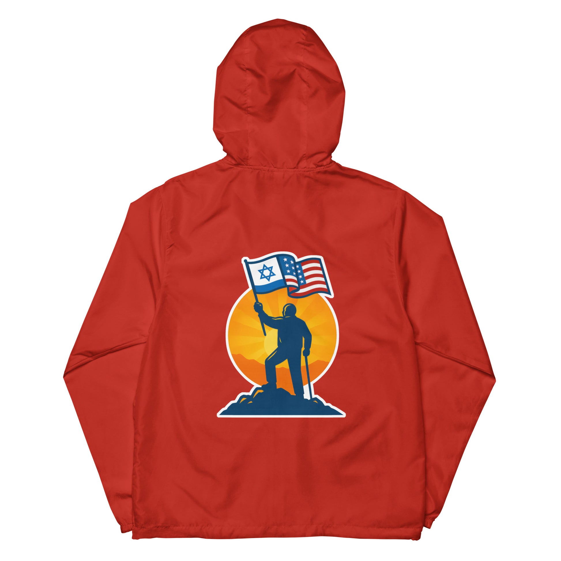 Grandpa Stands for Freedom Lightweight Zip Up Windbreaker - American Zionist