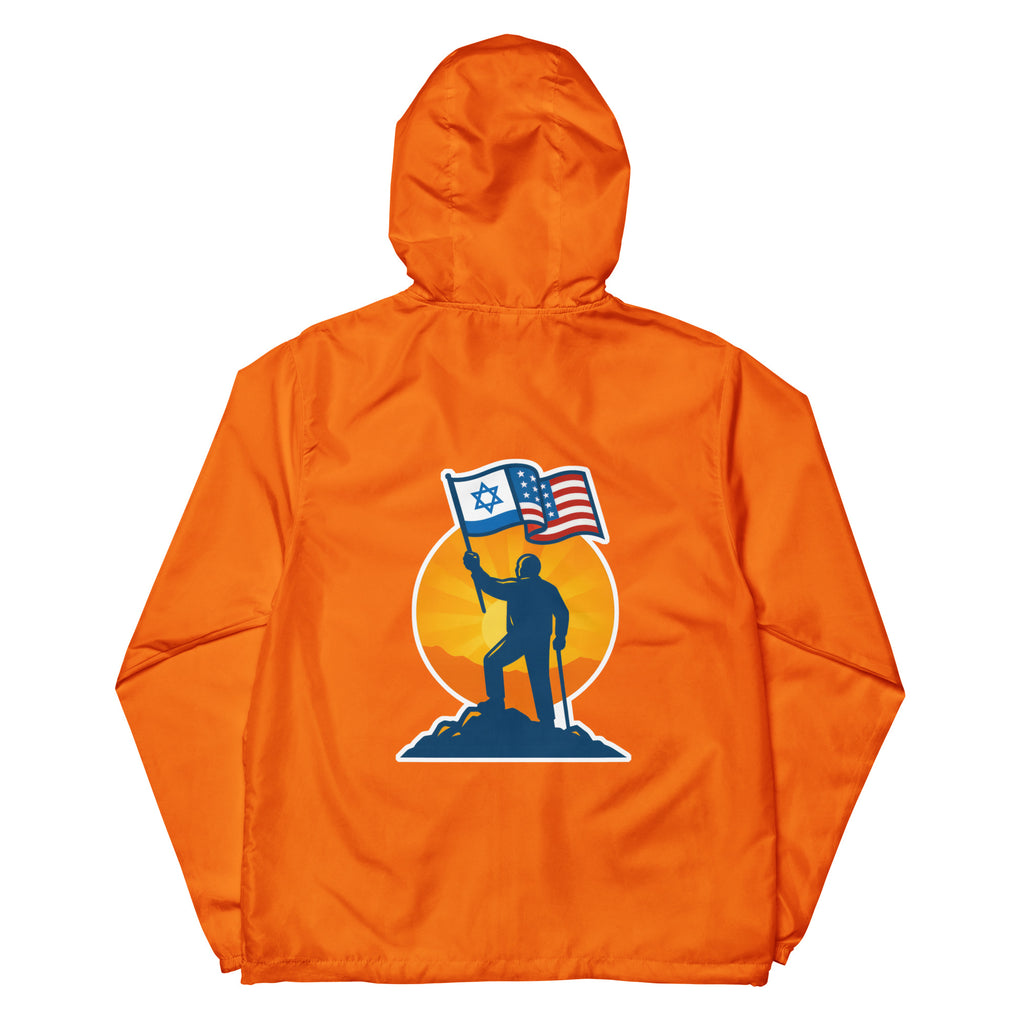 Grandpa Stands for Freedom Lightweight Zip Up Windbreaker - American Zionist