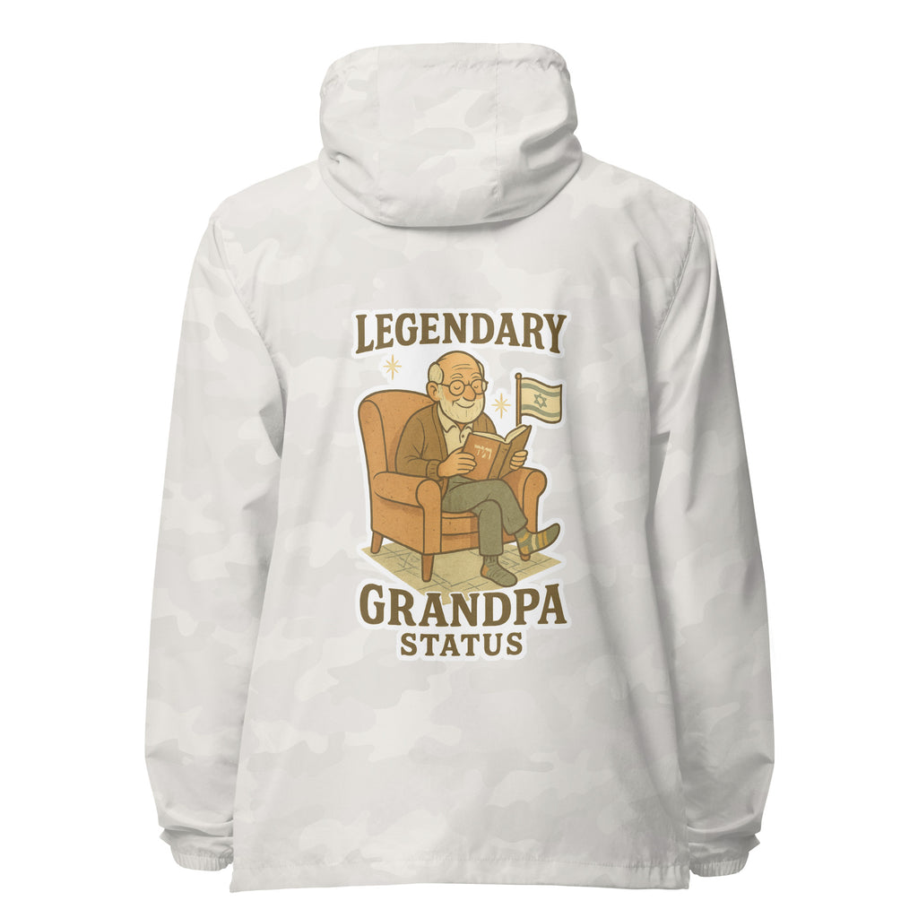Legendary Grandpa Unisex Lightweight Zip Up Windbreaker - American Zionist