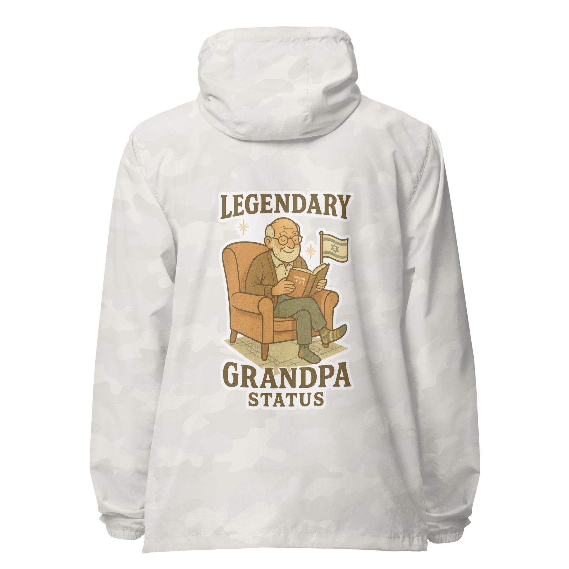 Legendary Grandpa Unisex Lightweight Zip Up Windbreaker - American Zionist