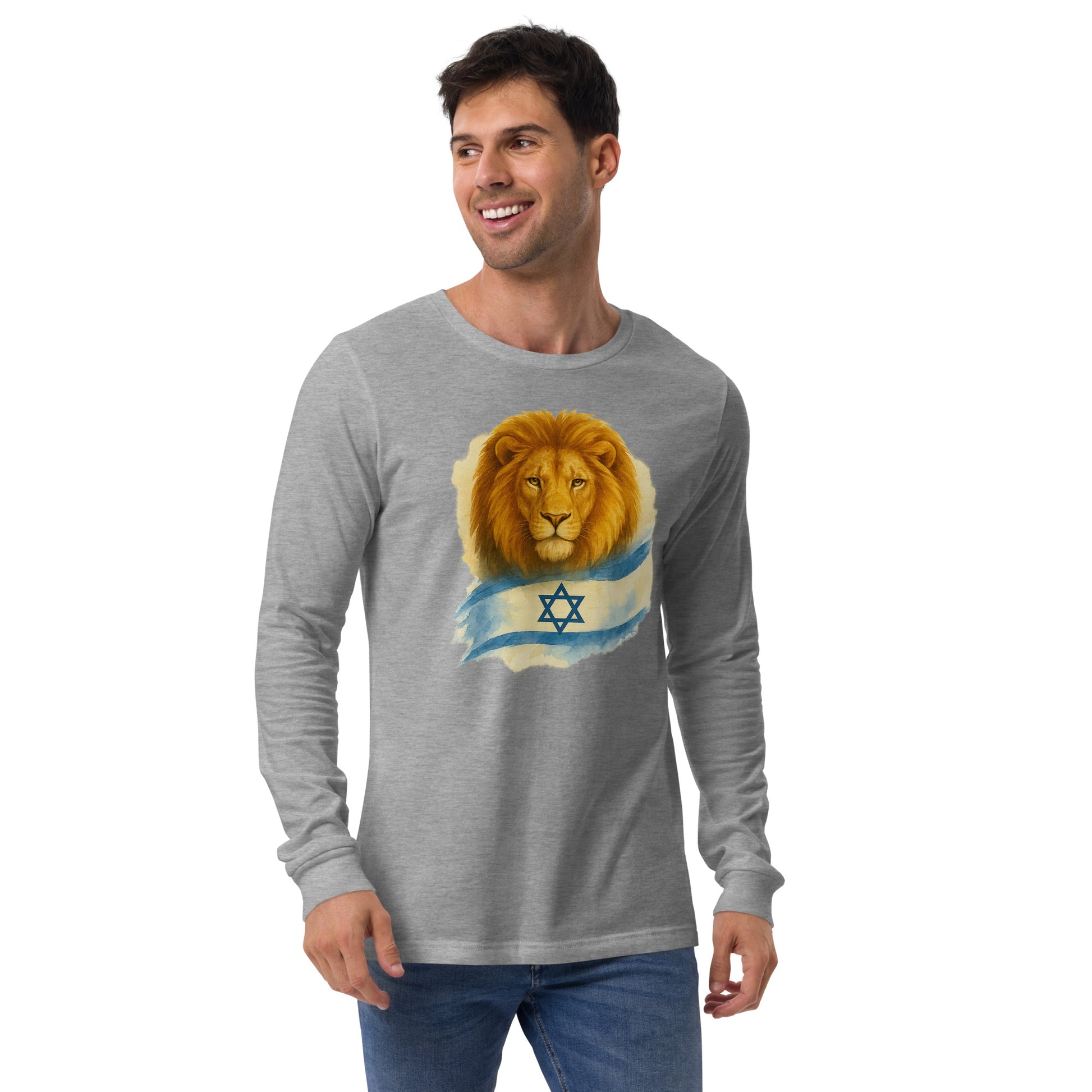 Lion Of Israel Unisex Long Sleeve Tee - American Zionist