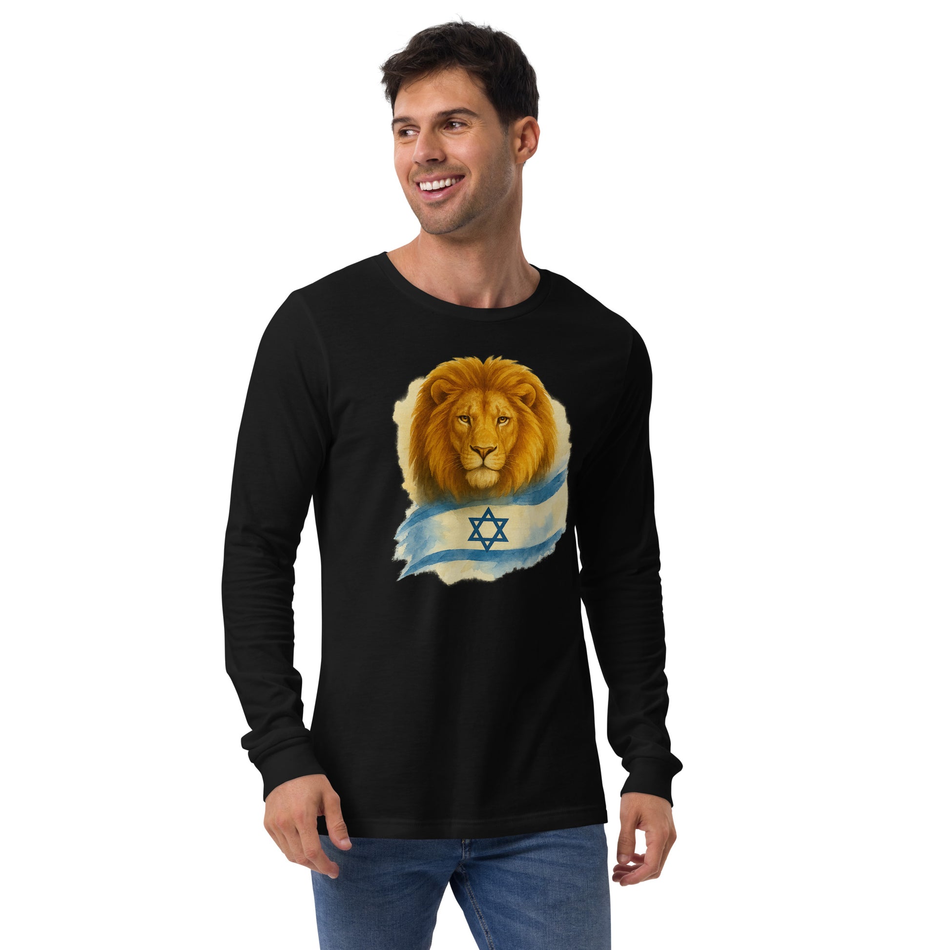Lion Of Israel Unisex Long Sleeve Tee - American Zionist