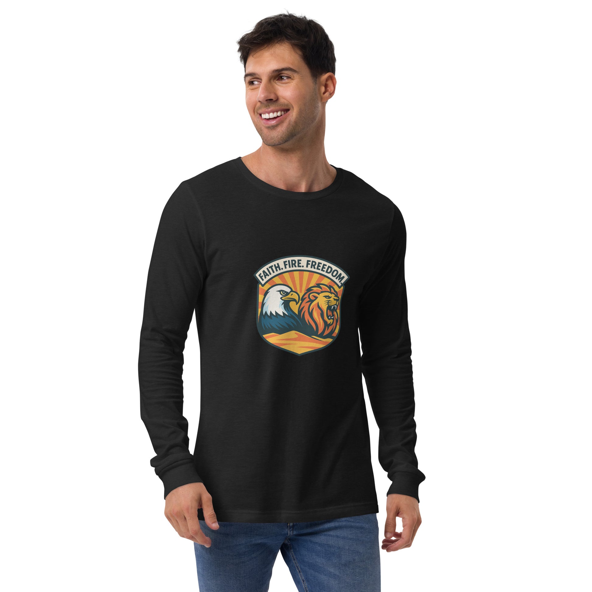 Lions Eagles Rise Unisex Long Sleeve Tee - American Zionist