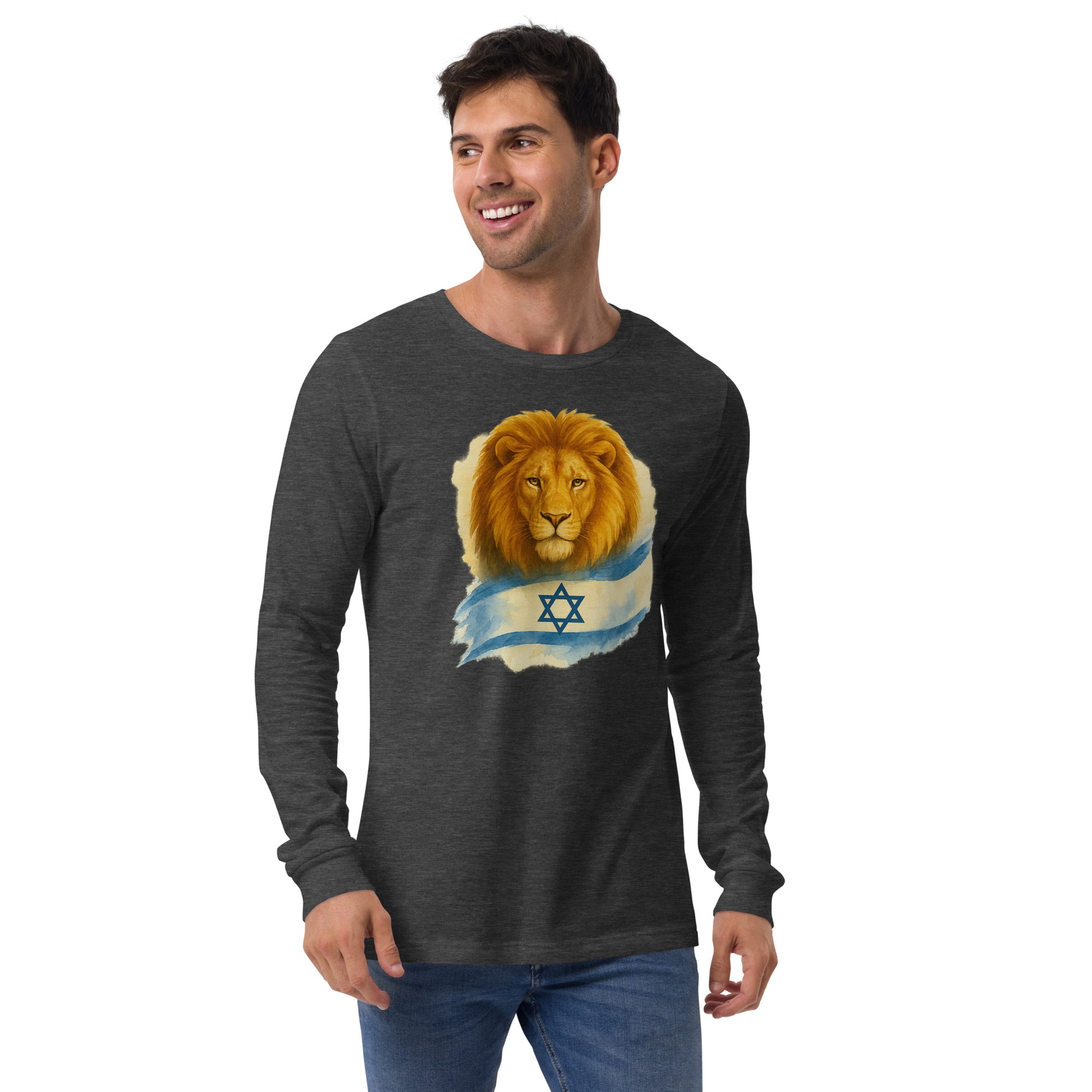 Lion Of Israel Unisex Long Sleeve Tee - American Zionist