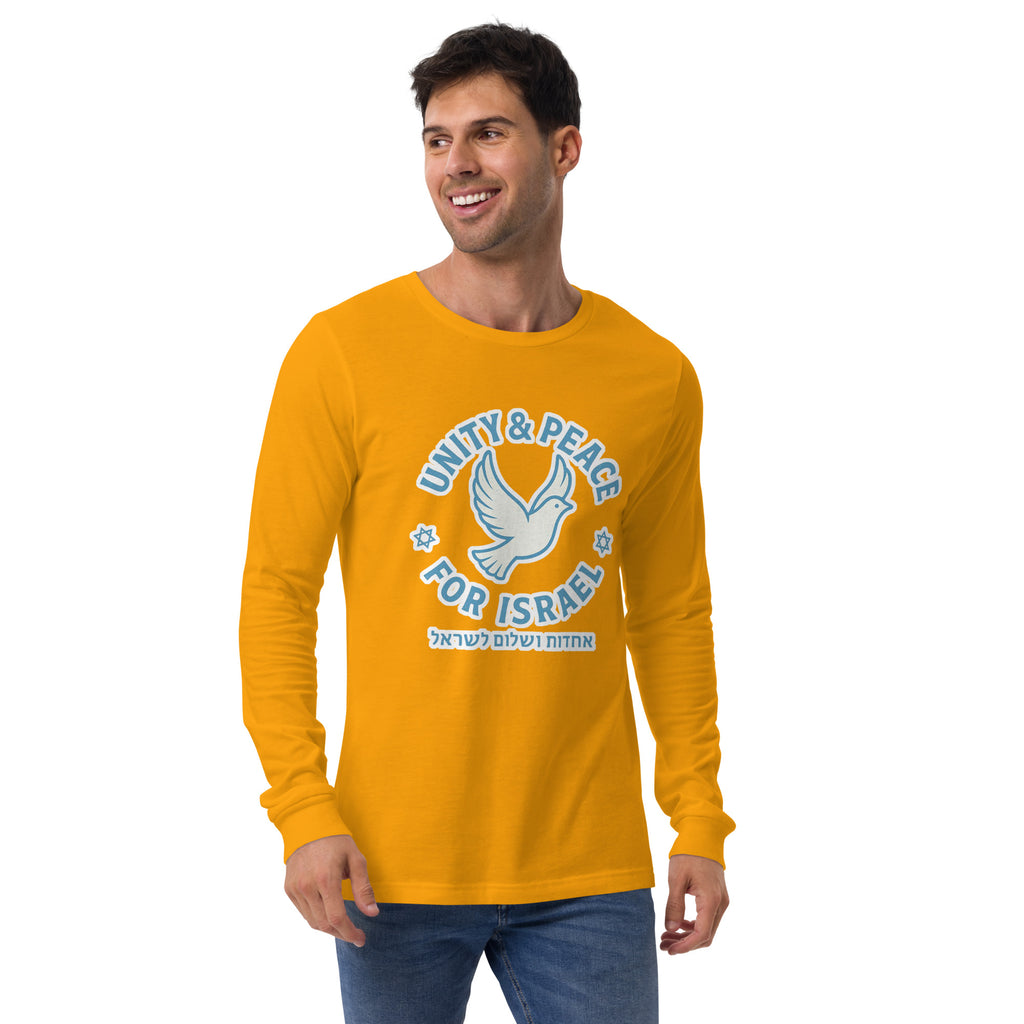 Unity Peace For Israel Unisex Long Sleeve Tee - American Zionist