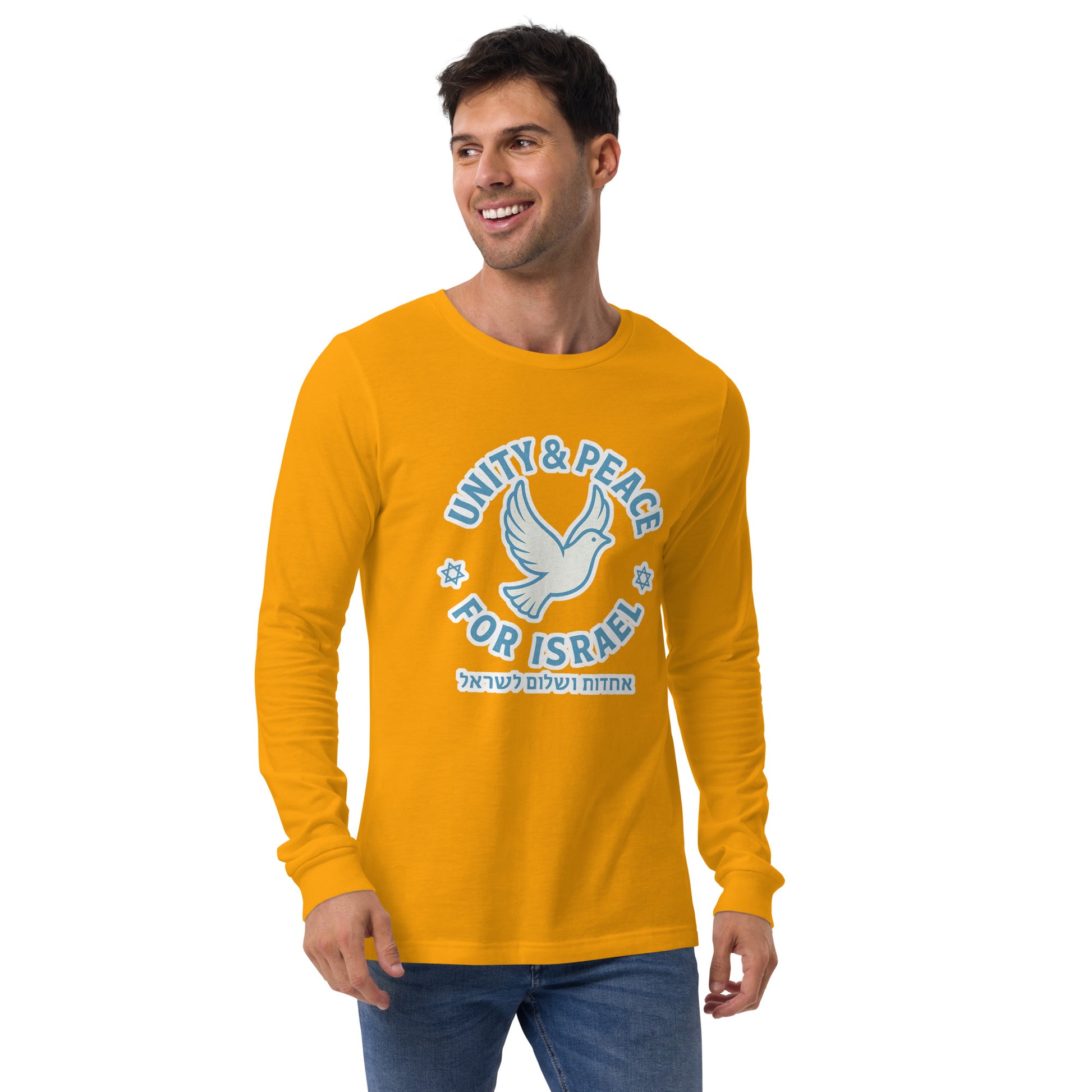 Unity Peace For Israel Unisex Long Sleeve Tee - American Zionist