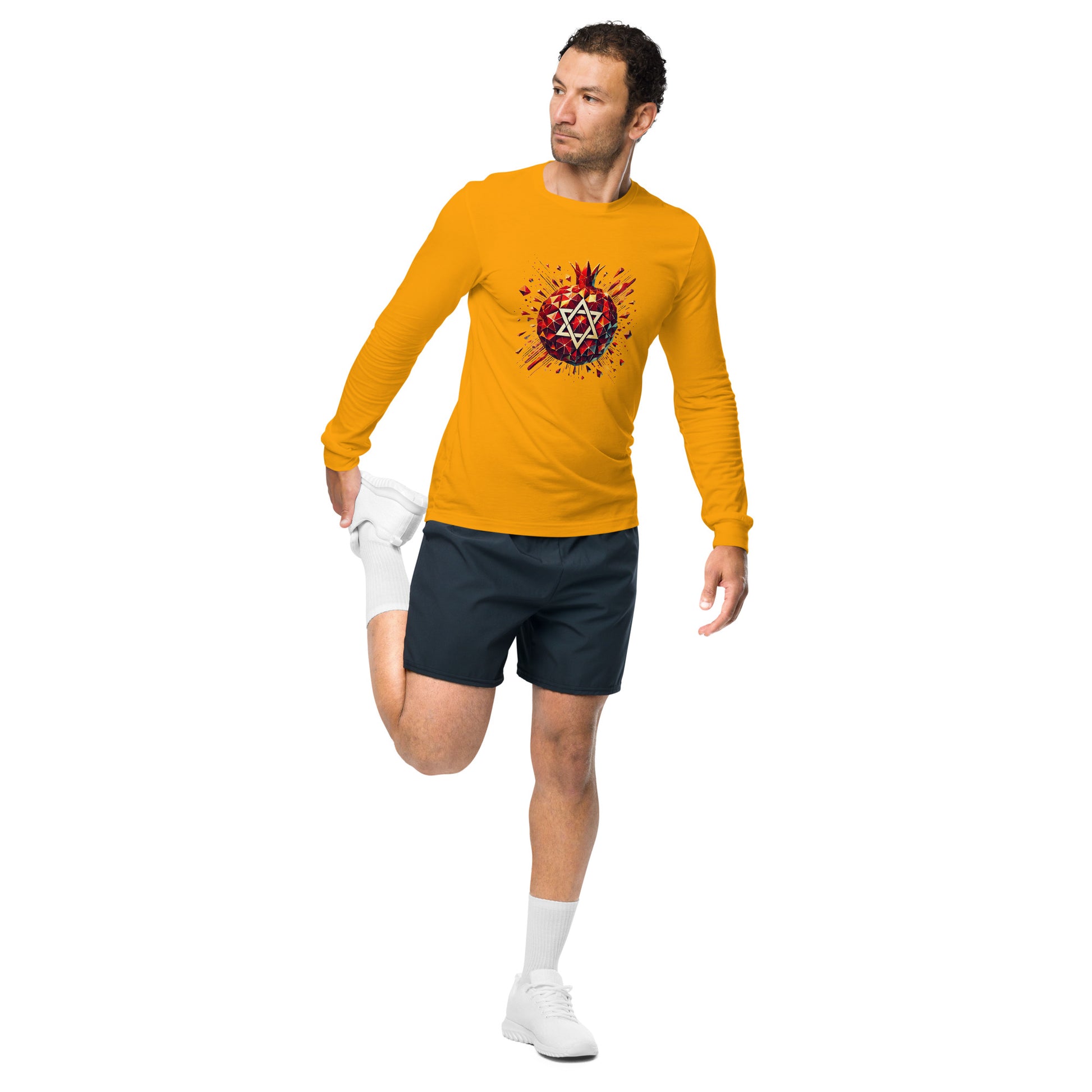 Pomegranate Star of David Unisex Long Sleeve Tee - American Zionist