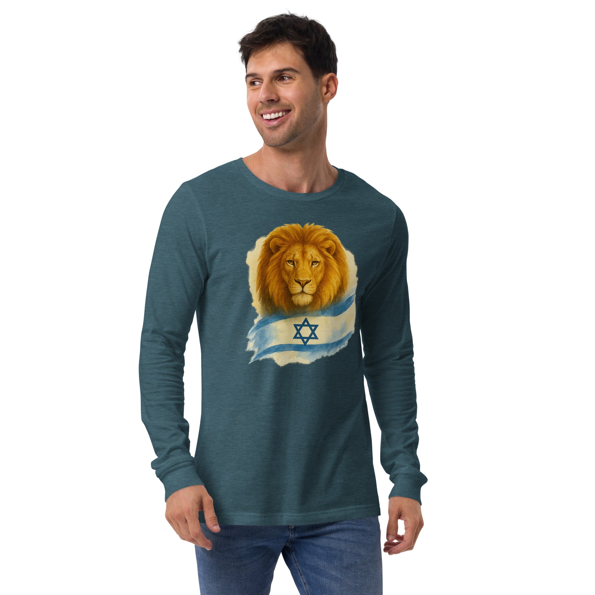 Lion Of Israel Unisex Long Sleeve Tee - American Zionist