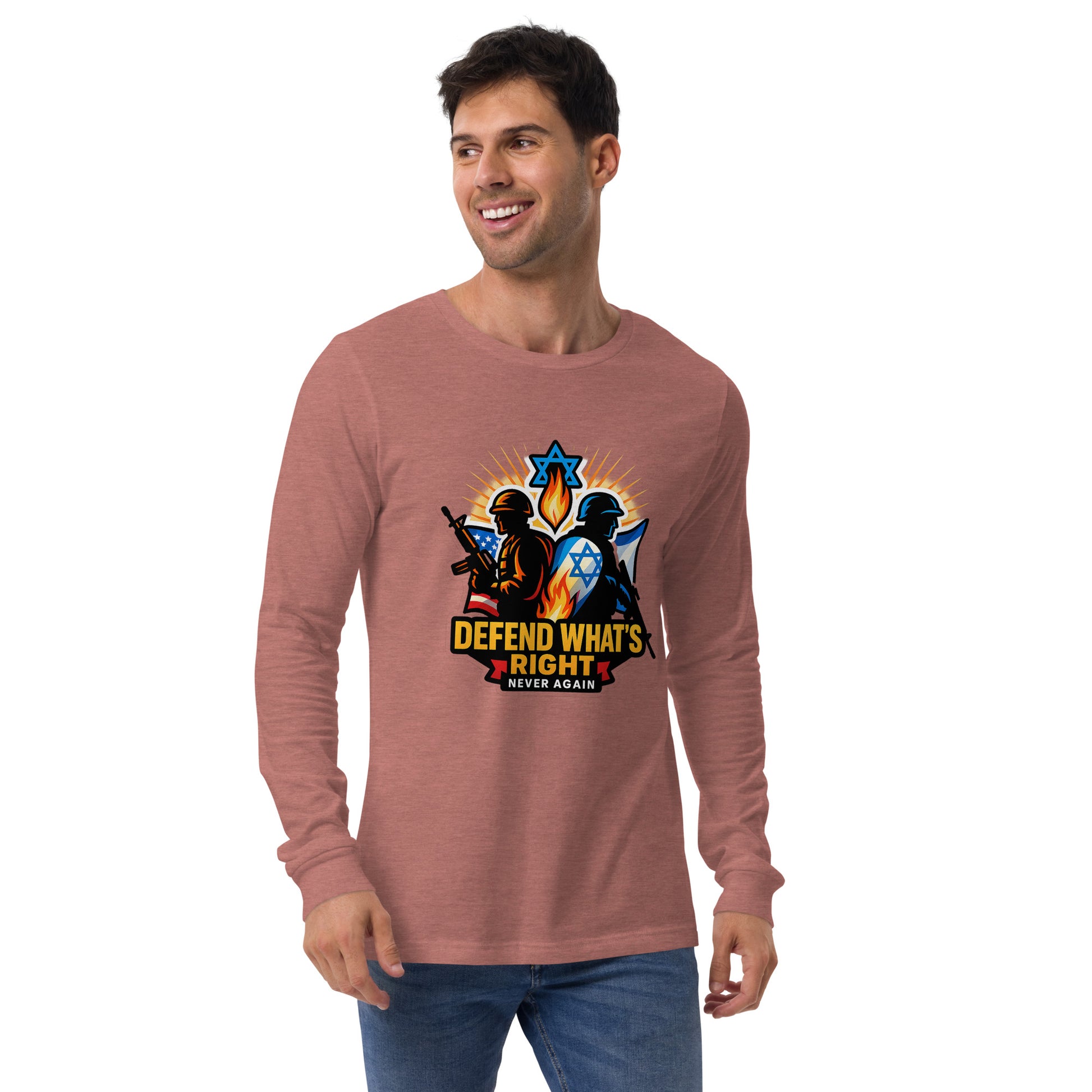 Defend Whats Right Unisex Long Sleeve Tee - American Zionist
