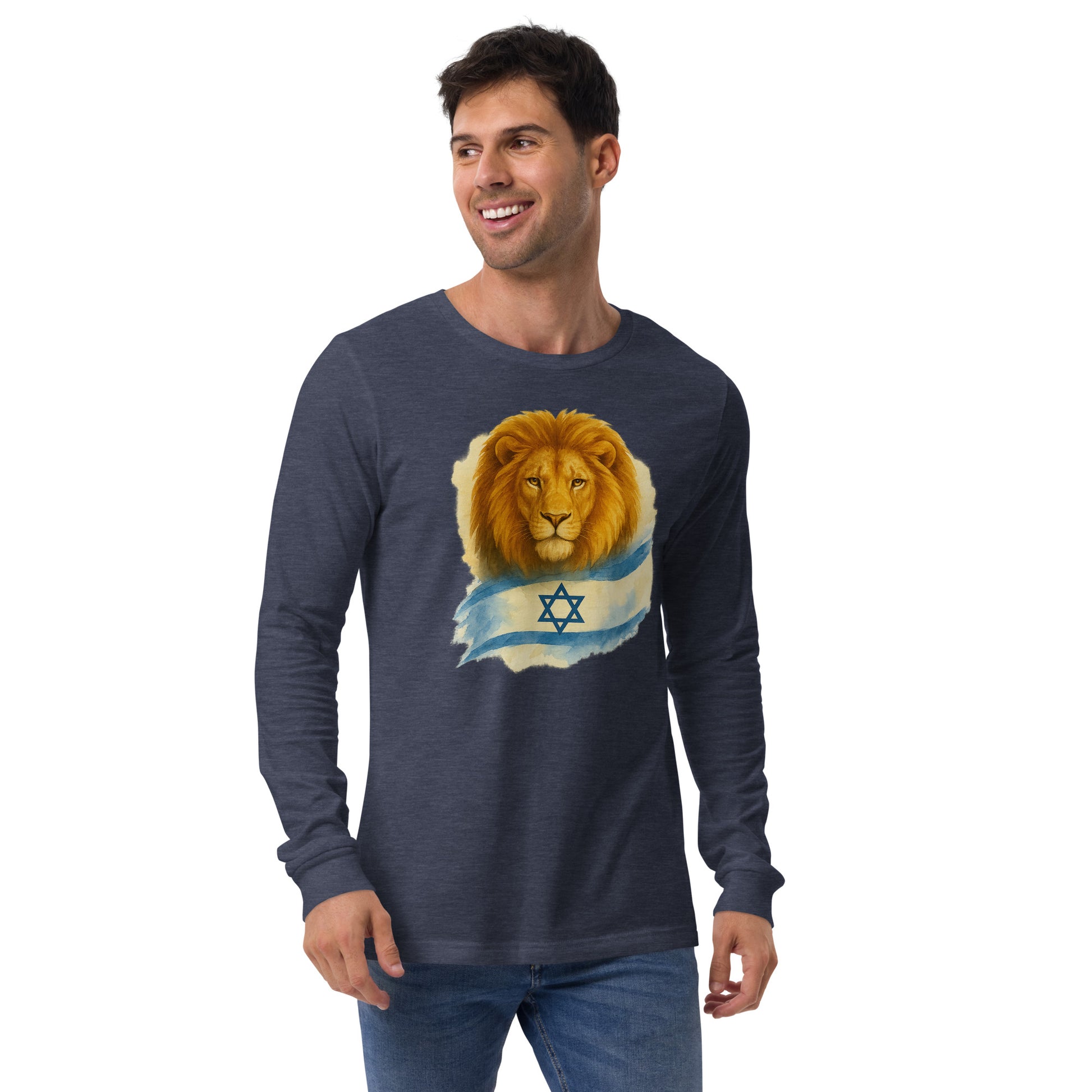 Lion Of Israel Unisex Long Sleeve Tee - American Zionist