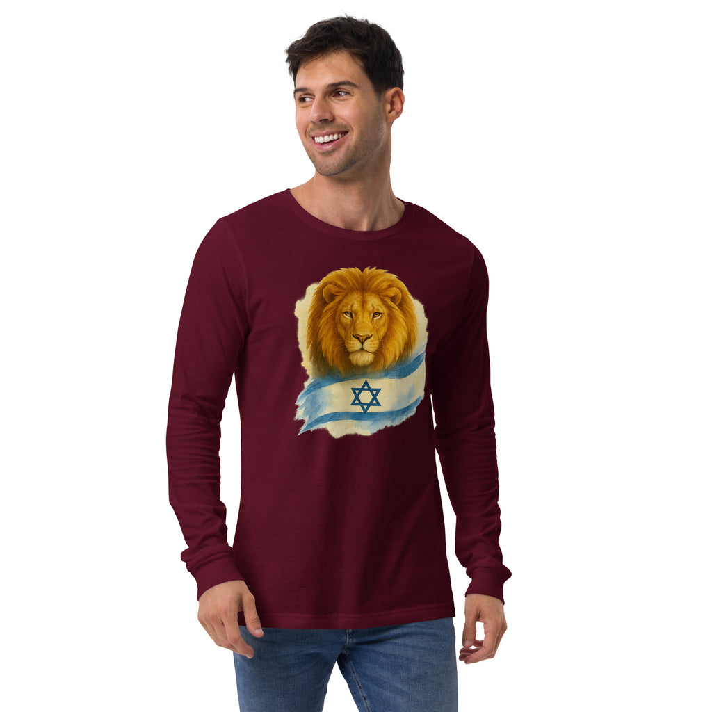 Lion Of Israel Unisex Long Sleeve Tee - American Zionist
