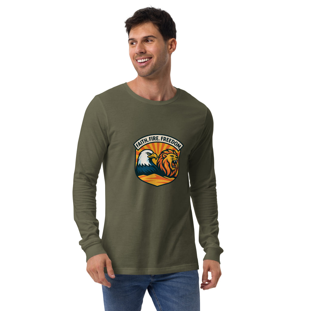 Lions Eagles Rise Unisex Long Sleeve Tee - American Zionist