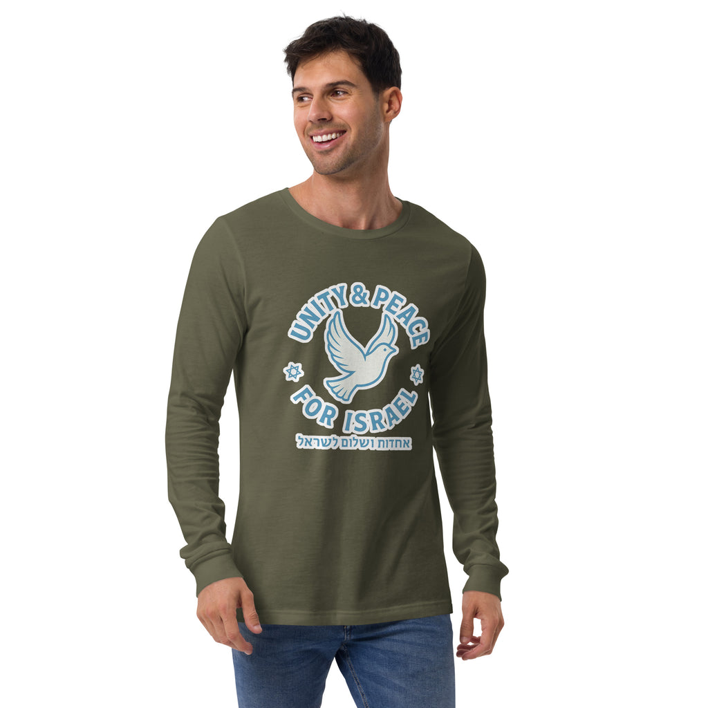 Unity Peace For Israel Unisex Long Sleeve Tee - American Zionist