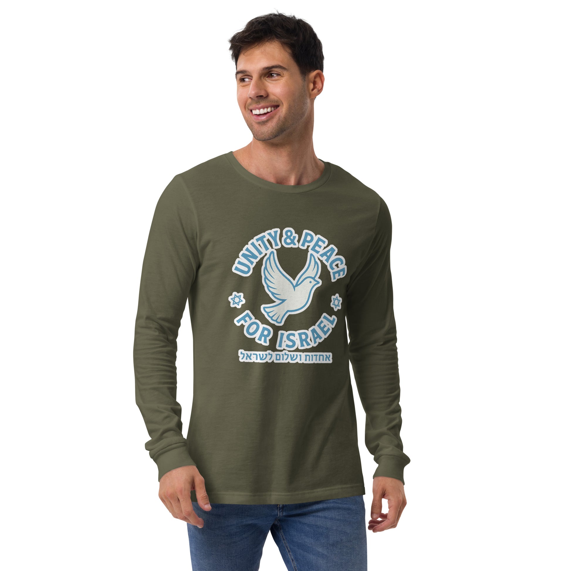 Unity Peace For Israel Unisex Long Sleeve Tee - American Zionist