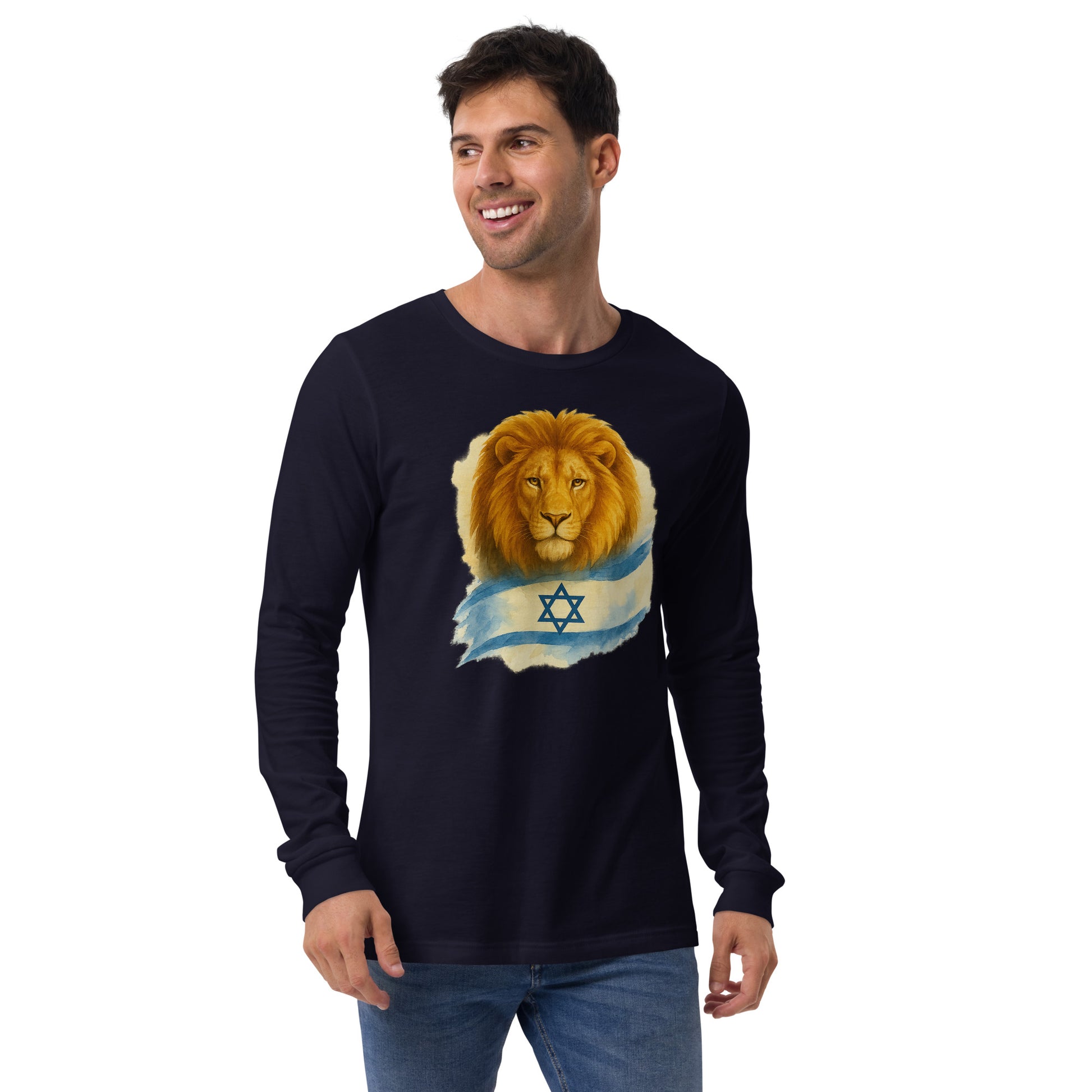 Lion Of Israel Unisex Long Sleeve Tee - American Zionist