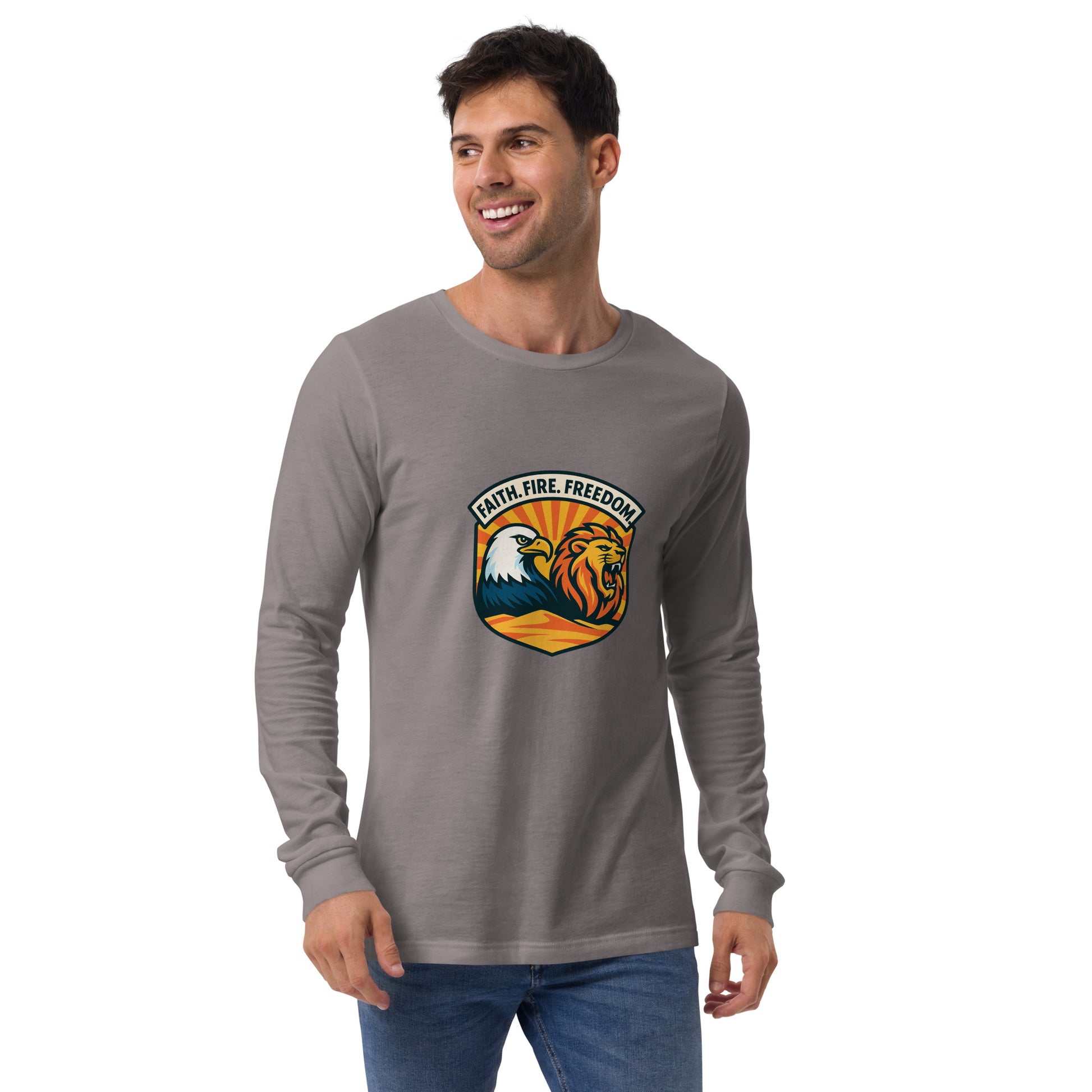 Lions Eagles Rise Unisex Long Sleeve Tee - American Zionist